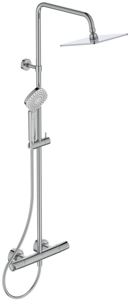 Ideal Standard Ceratherm T100 zestaw prysznicowy ścienny termostatyczny z deszczownicą chrom A7240AA