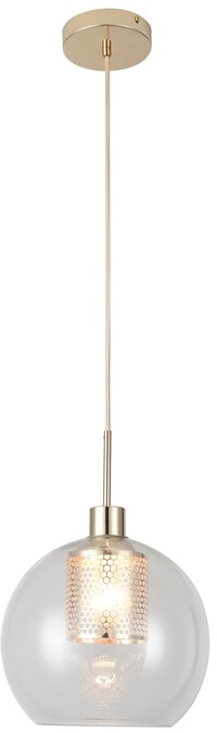 Rabalux Philana lampa wisząca 1x60W złoty/przezroczysty 6495 - Wysyłka w 24h