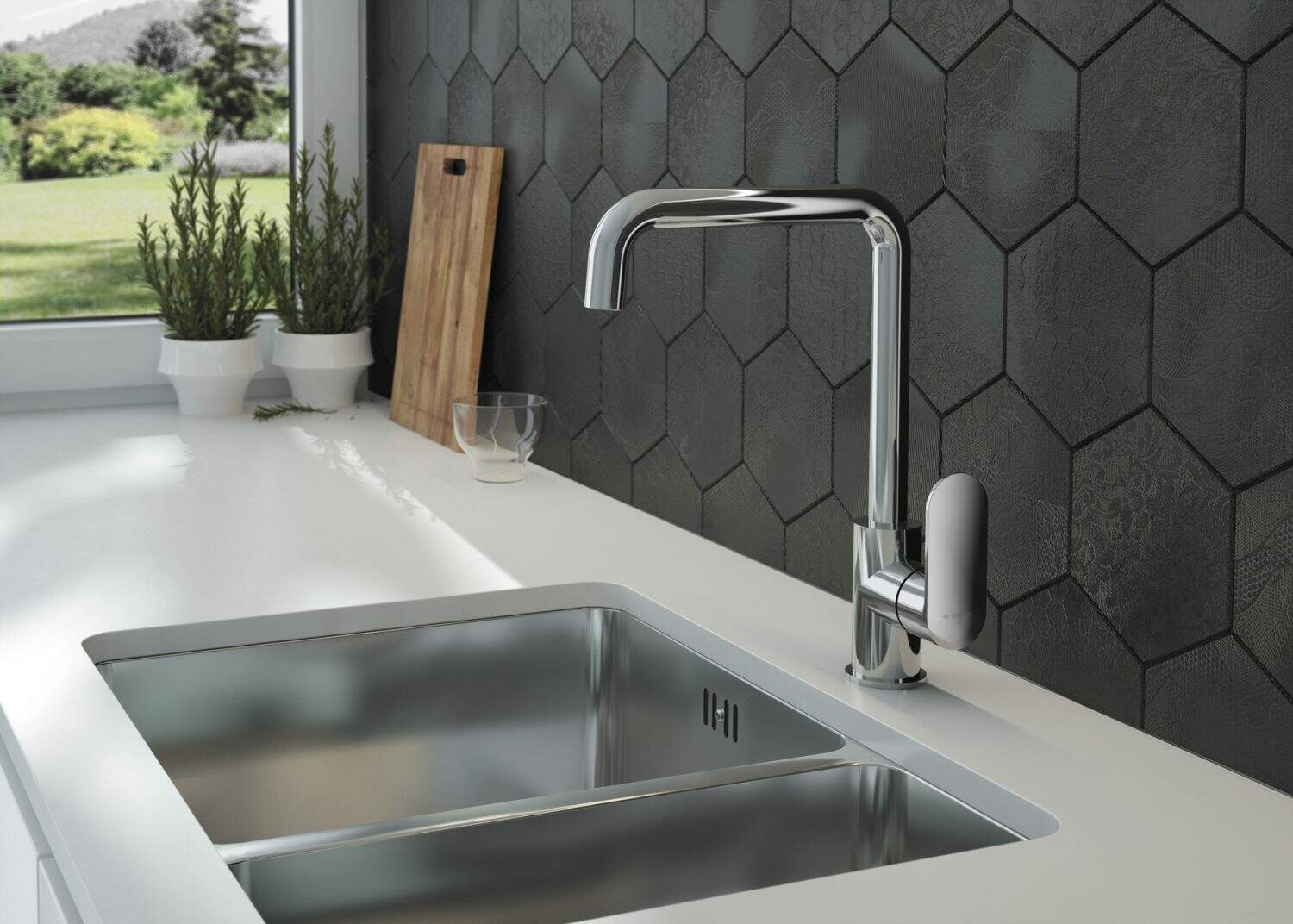 Deante Alpinia bateria kuchenna stojąca chrom BGA063M - Wysyłka w 24h