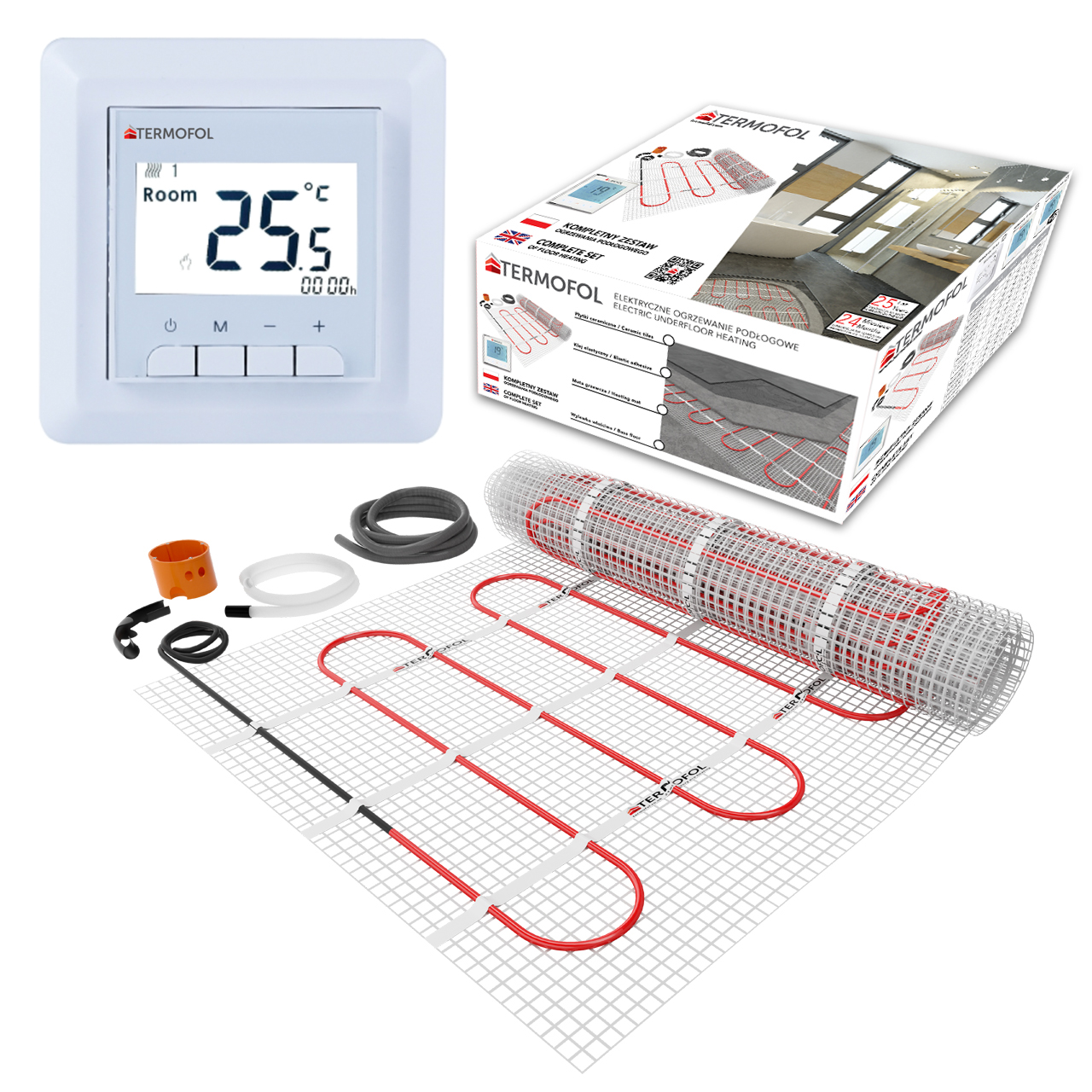 Termofol TF-HM zestaw mata grzewcza 4,5 m2 z termoregulatorem TF-H5 TF-HM-150.45.H5