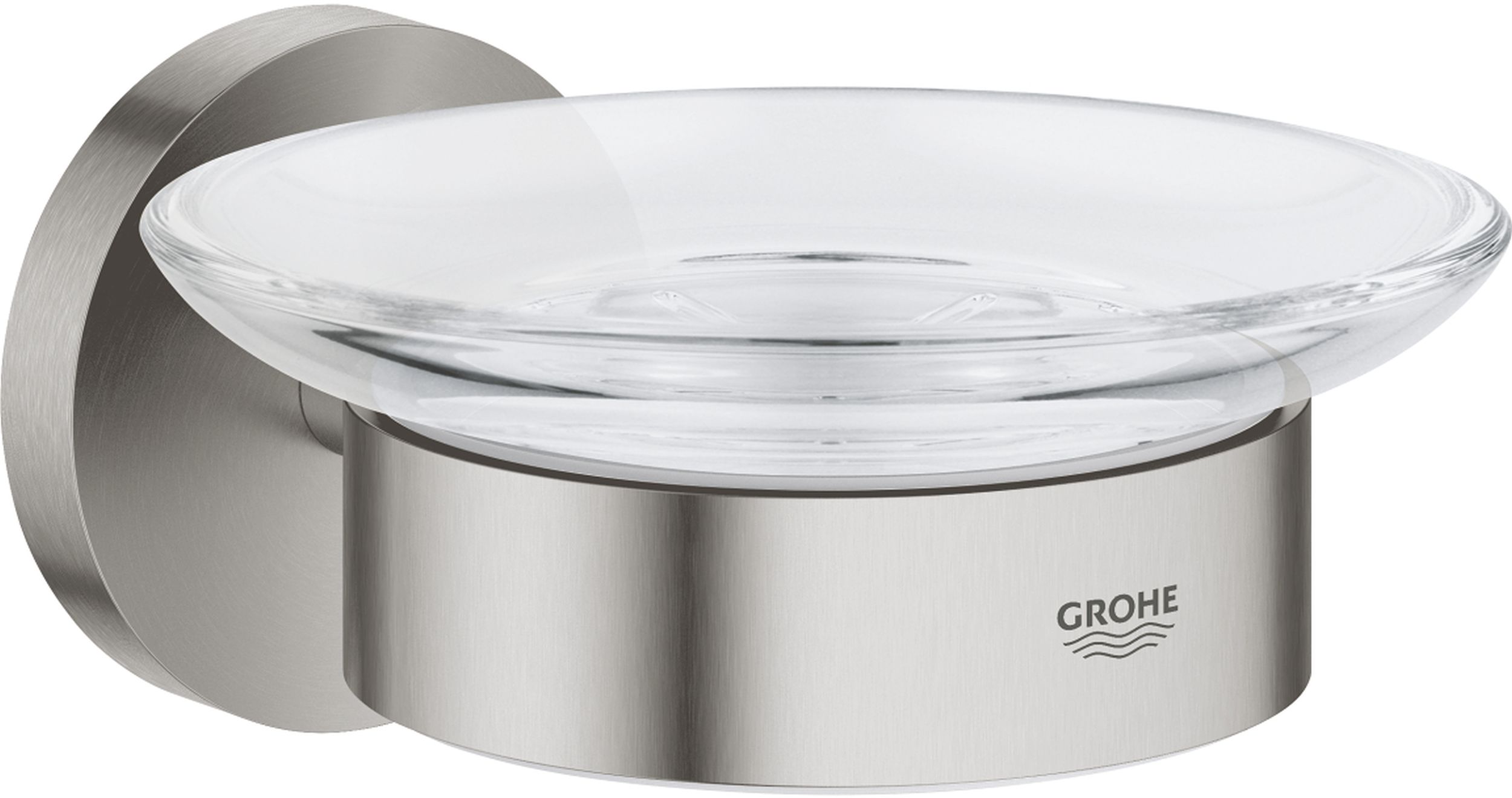 Grohe Essentials mydelniczka z uchwytem stal nierdzewna/szkło przezroczyste 40444DC1