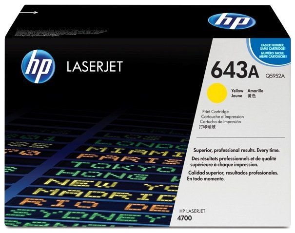Wyprzedaż Oryginał Zgodny toner HP 643A do Color LaserJet 4700 | 10 000 str. | yellow, opakowanie zastępcze