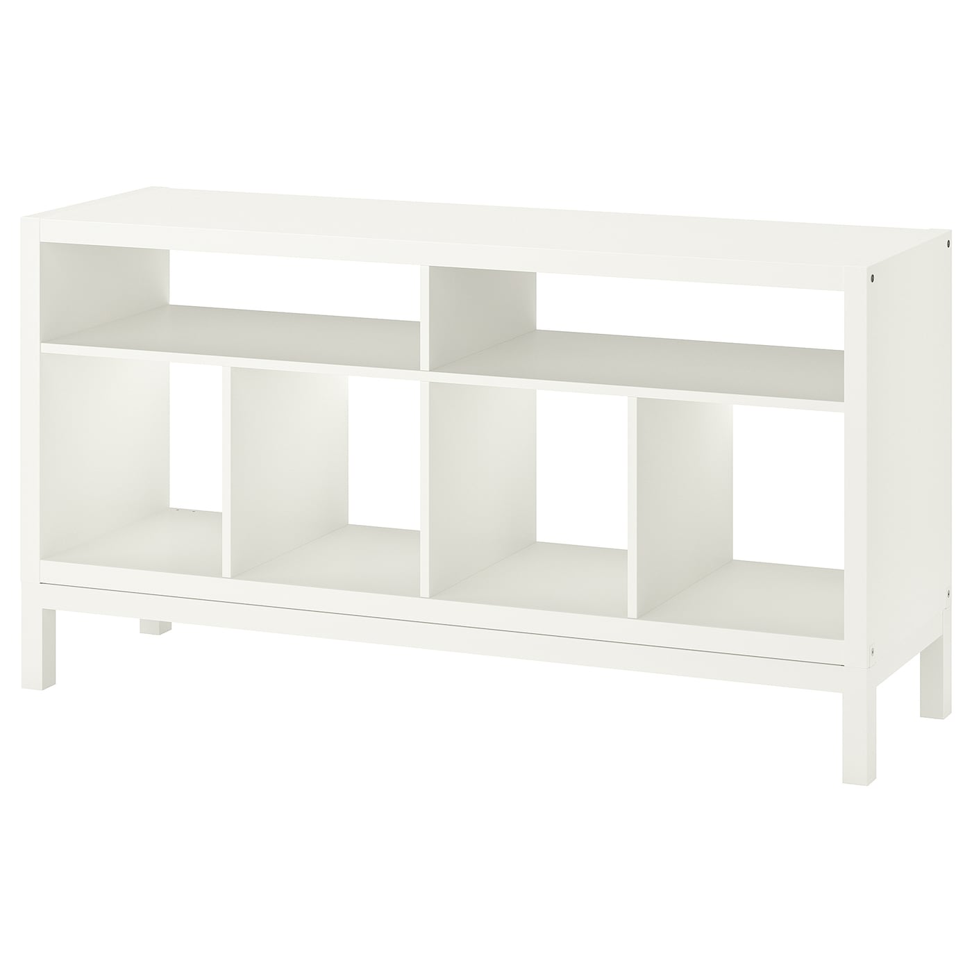IKEA KALLAX szafka RTV z podstawą, biały, 147x39x78 cm