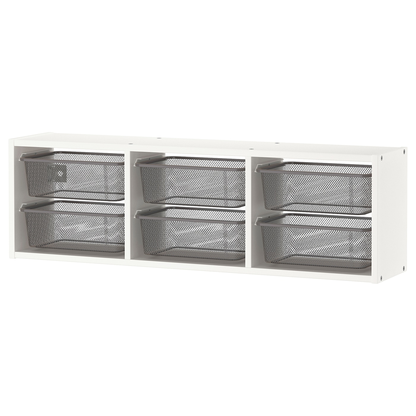 IKEA TROFAST szafka ścienna, biały/ciemnoszary, 99x21x30 cm