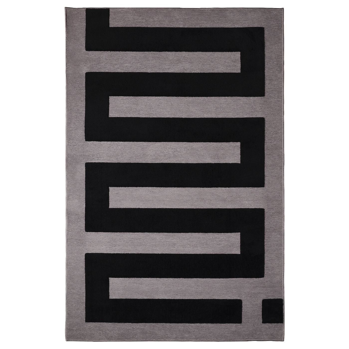 IKEA BLÅSKATA dywan, czarny/szary, 105x160 cm