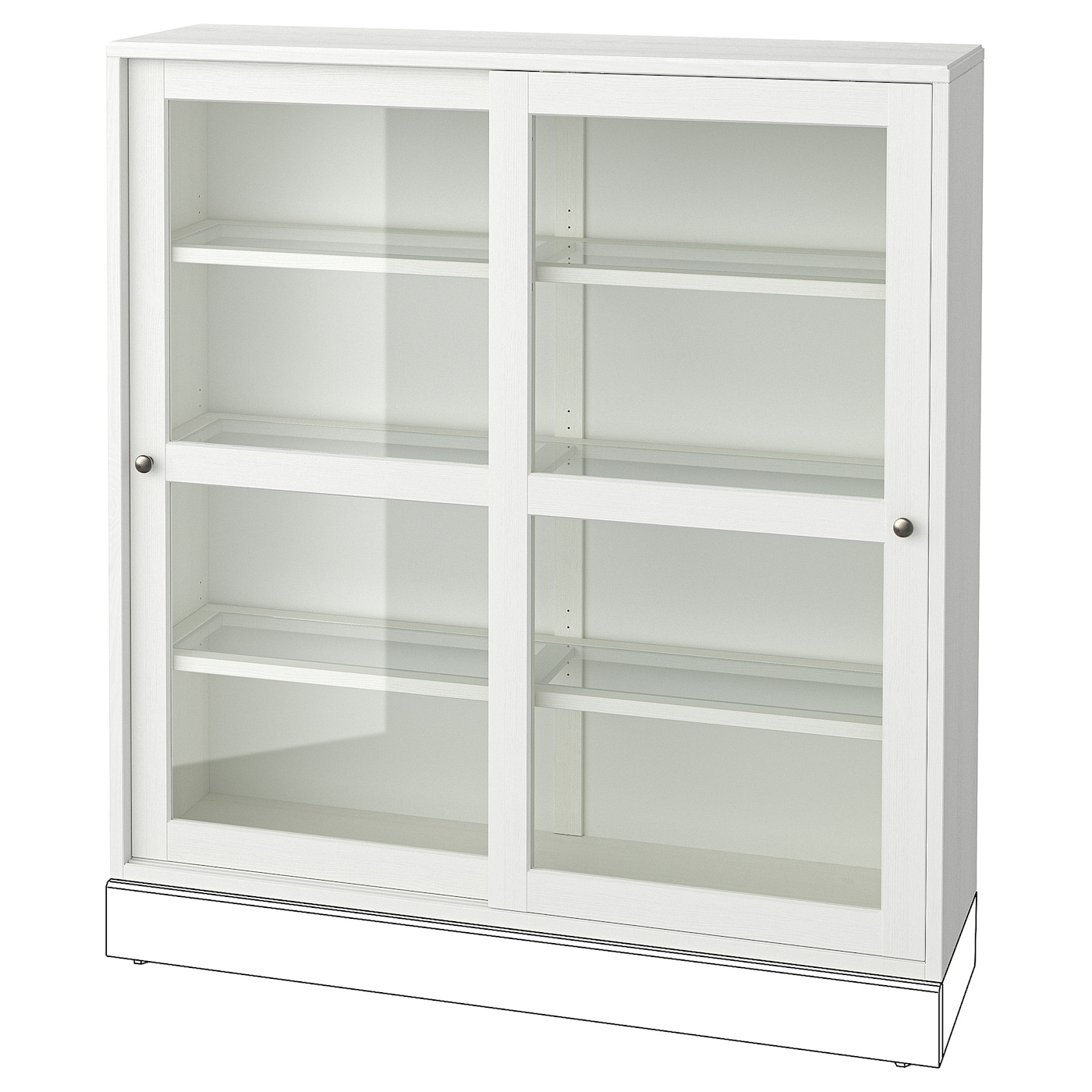 IKEA HAVSTA witryna, biały, 121x35x123 cm