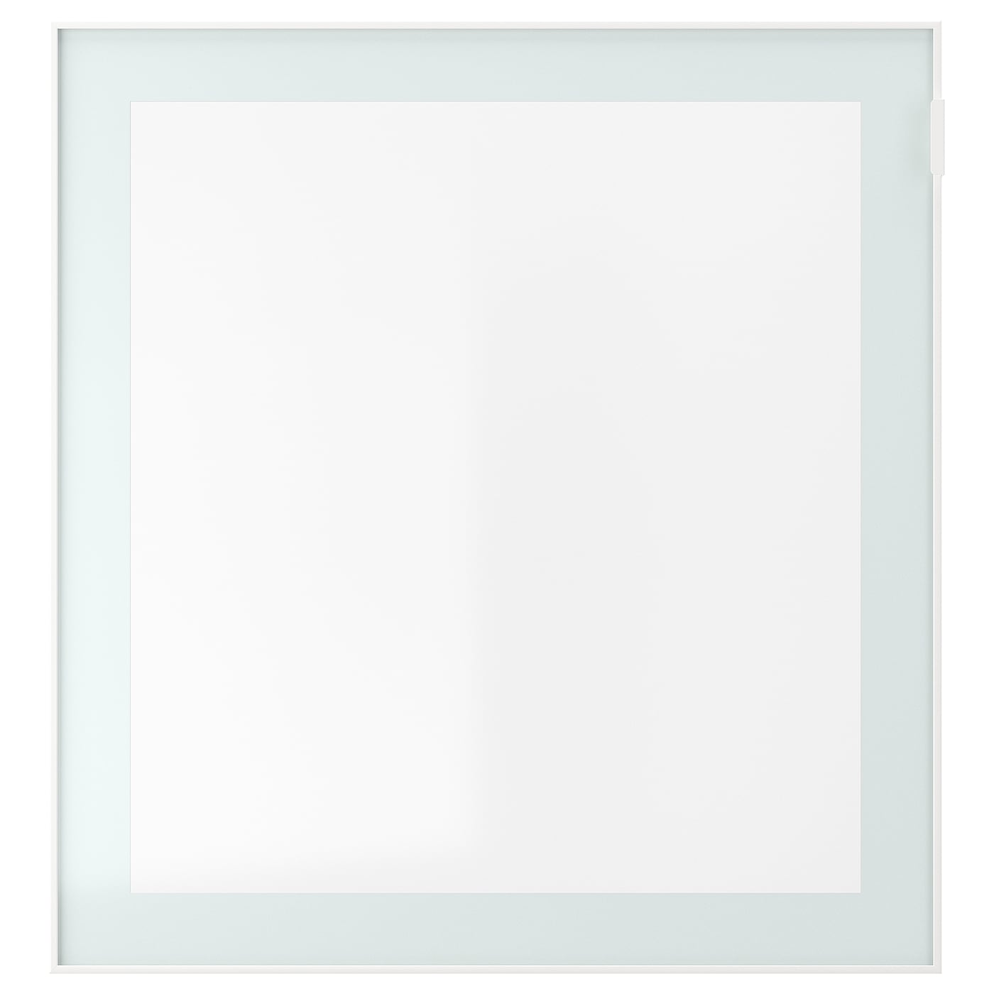 IKEA GLASSVIK drzwi szklane, biały/jasnozielony szkło bezbarwne, 60x64 cm