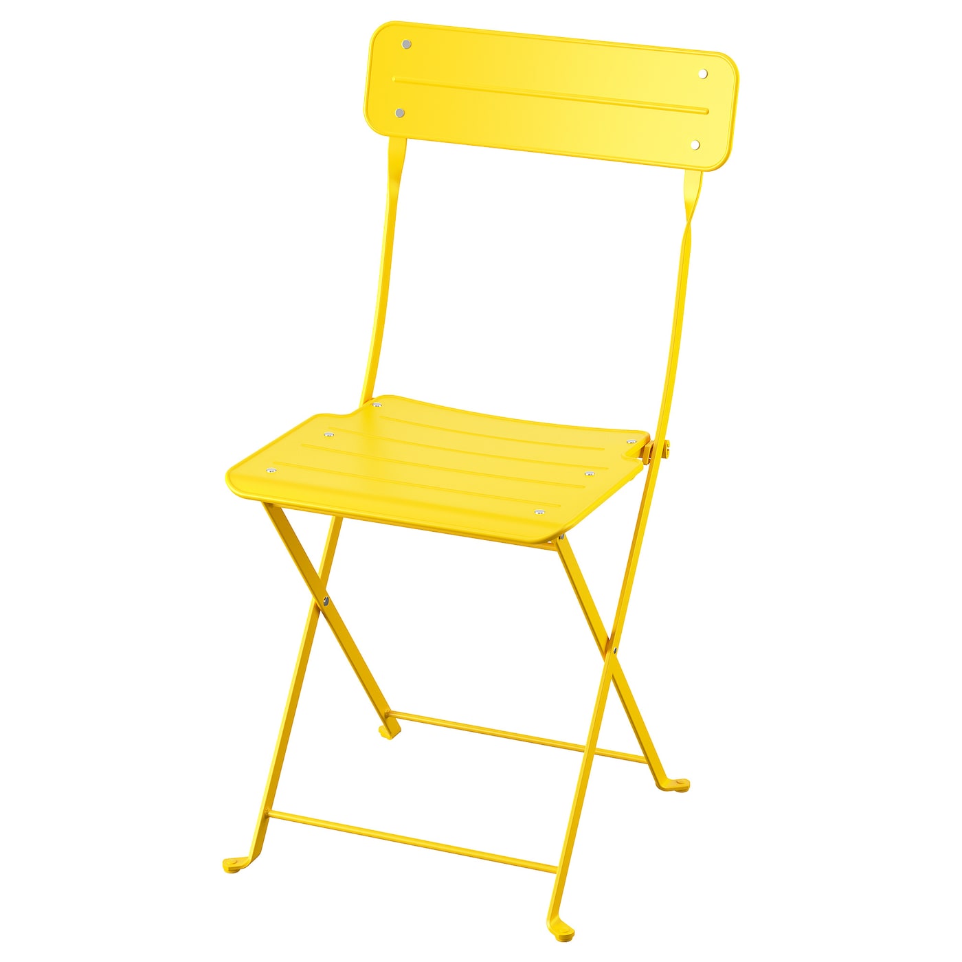 IKEA SUNDSÖ krzesło składane, jaskrawożółty zewnętrzne, Głębokość: 46 cm
