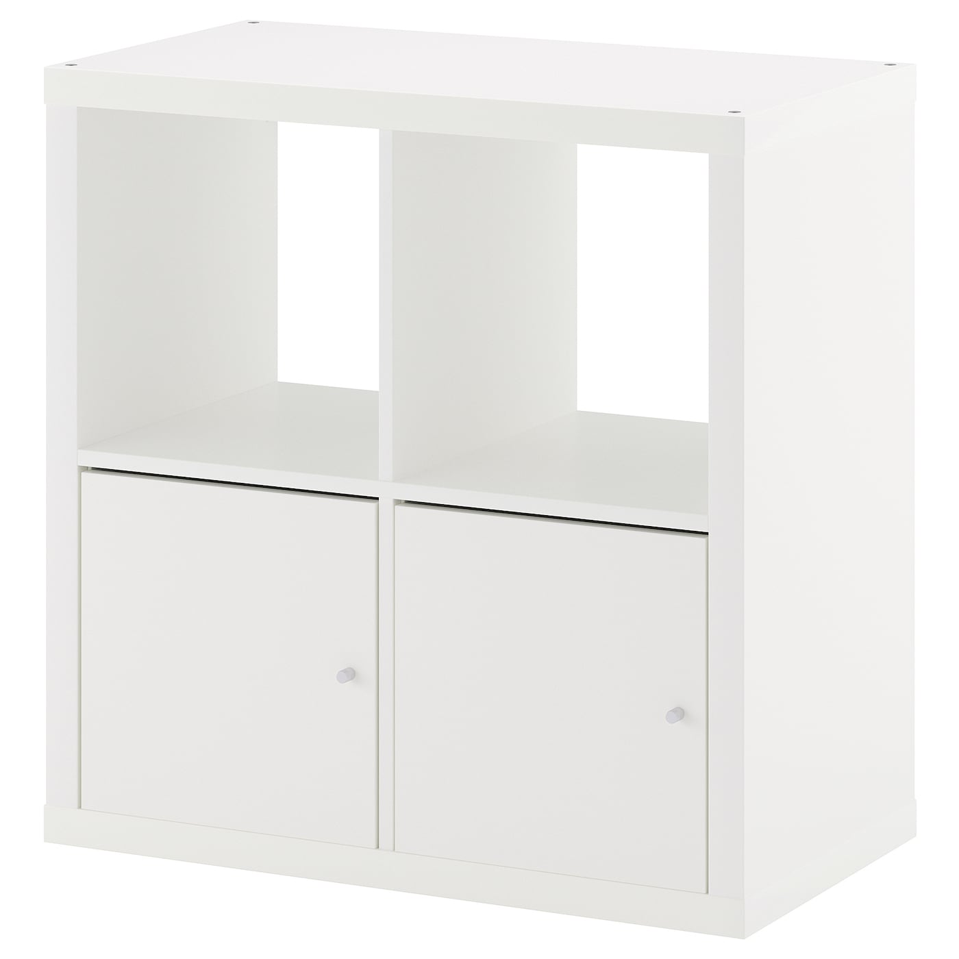 IKEA KALLAX regał z drzwiami, biały, 77x77 cm