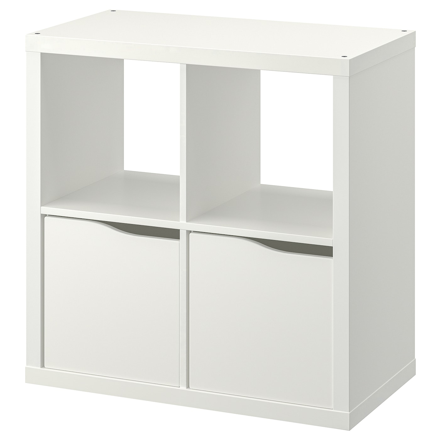 IKEA KALLAX regał, z 2 drzwi/fala biały, 77x77 cm