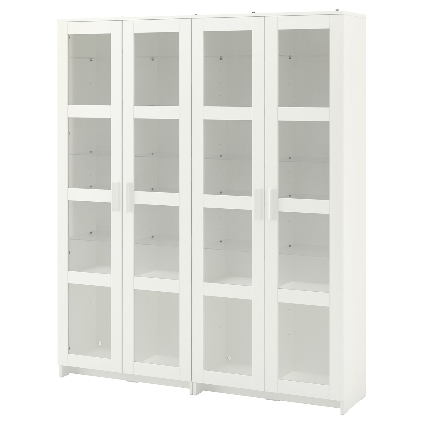 IKEA BRIMNES regał/szklane drzwi, biały, 160x35x190 cm