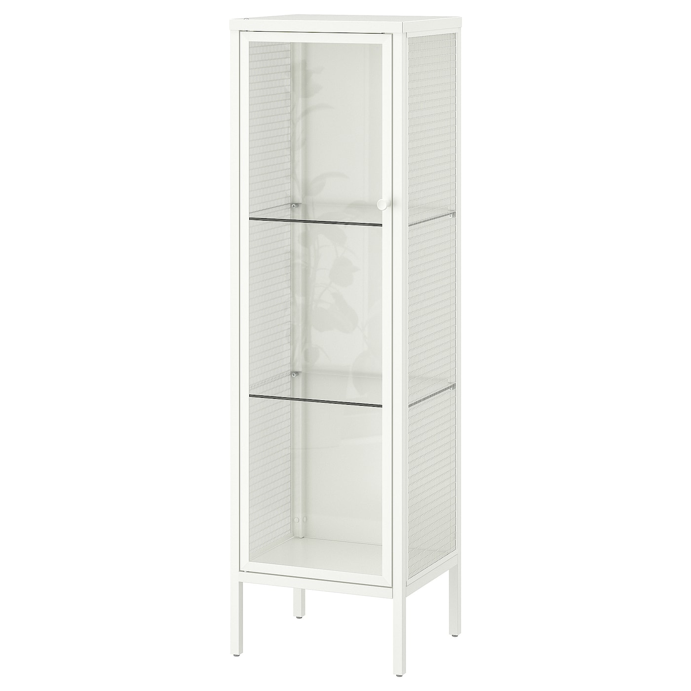IKEA BAGGEBO witryna, metal/biały, 34x30x116 cm