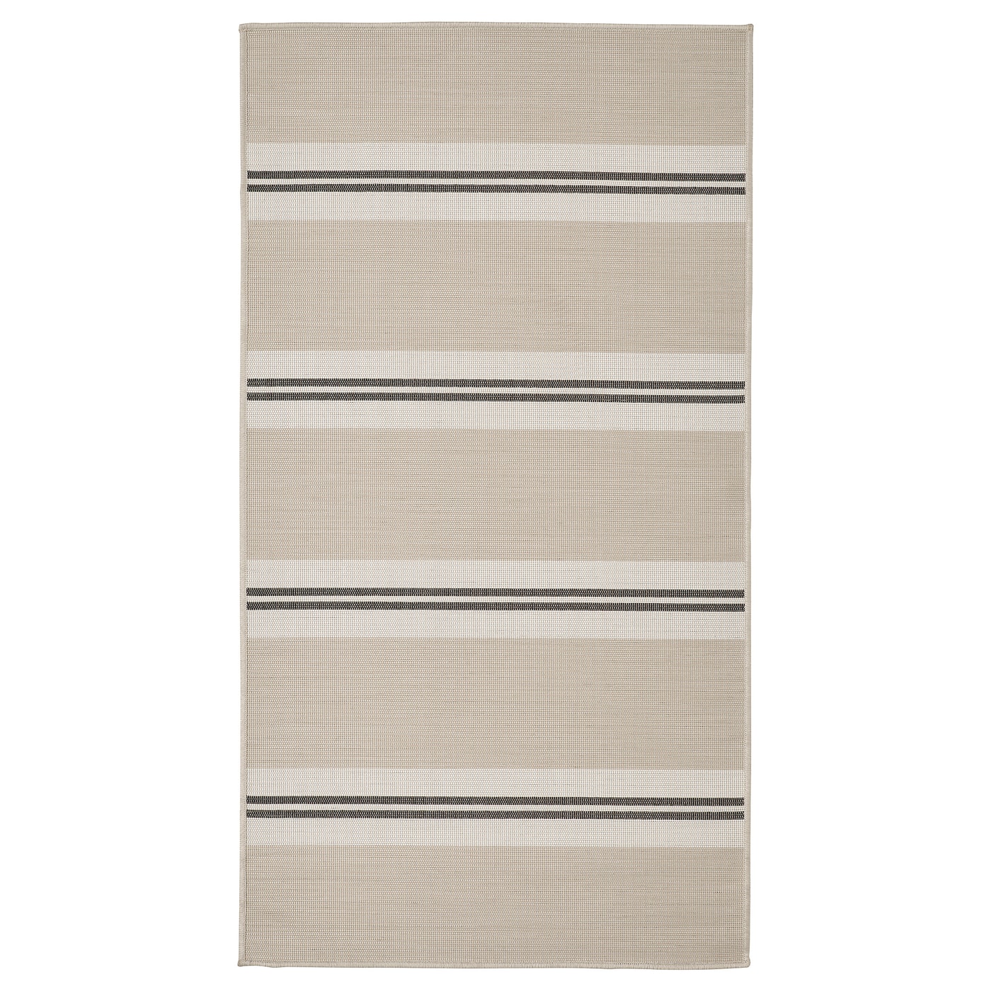 IKEA VIRKLUND dywan tk pł wewn/zewn, biały/beżowy/ciemnoszary, 80x150 cm