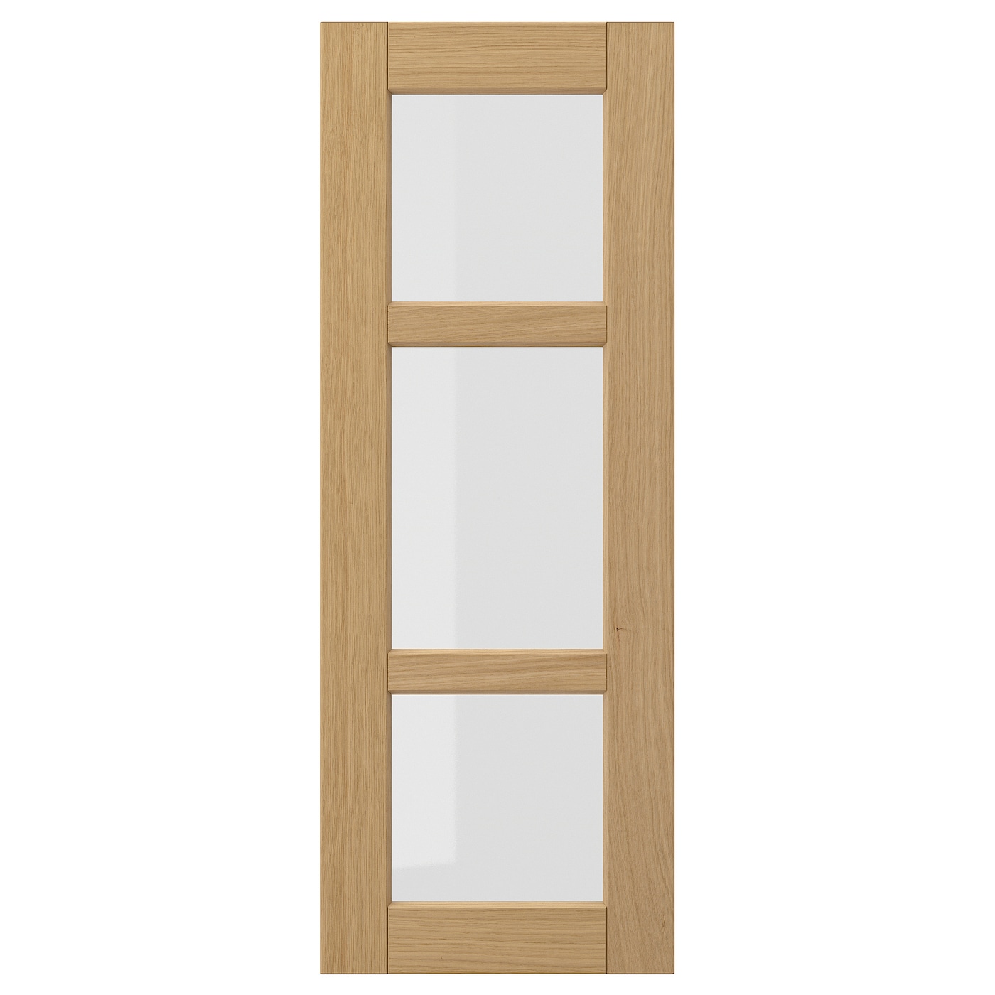 IKEA FORSBACKA drzwi szklane, dąb, 30x80 cm
