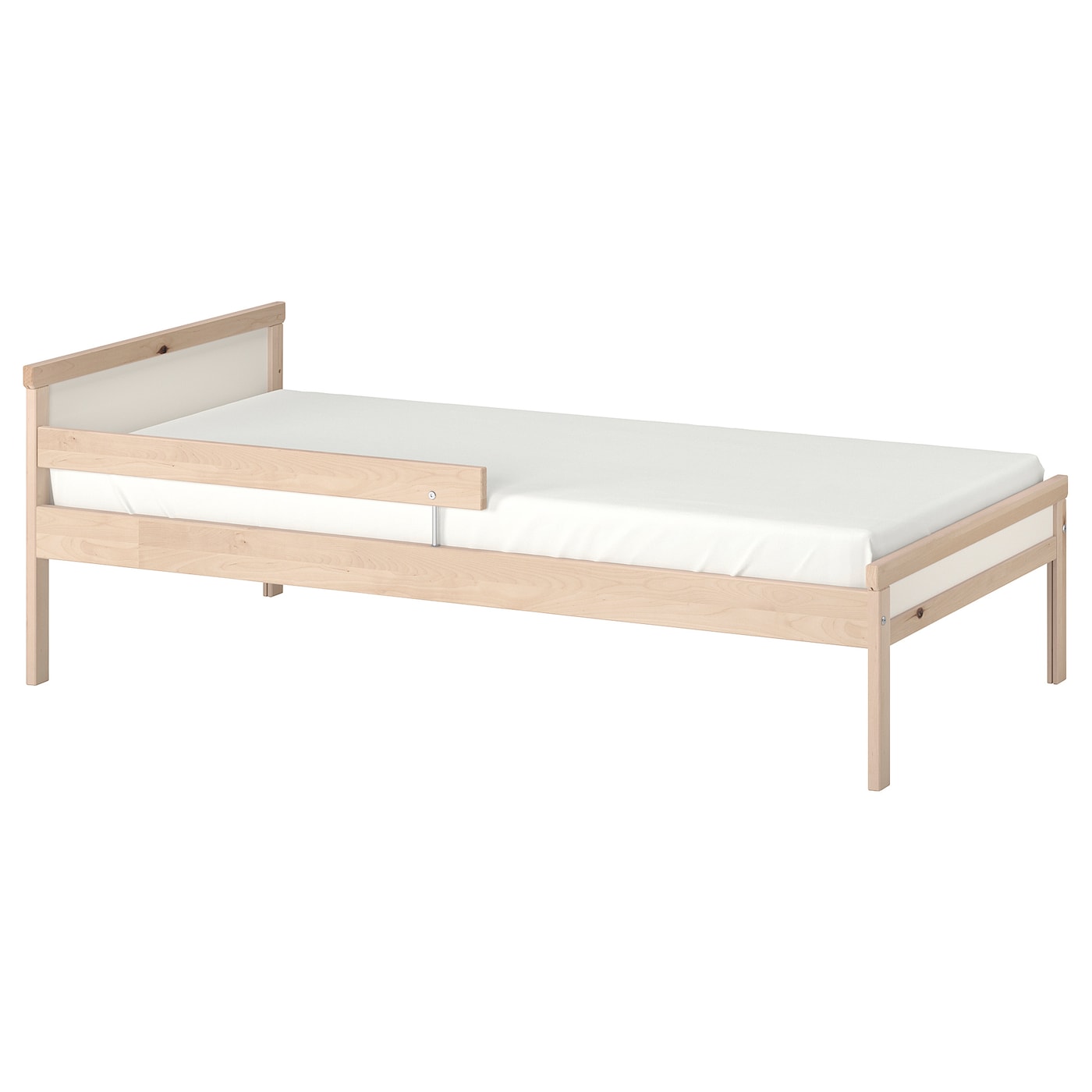 IKEA SNIGLAR rama łóżka z barierką, buk, 70x160 cm