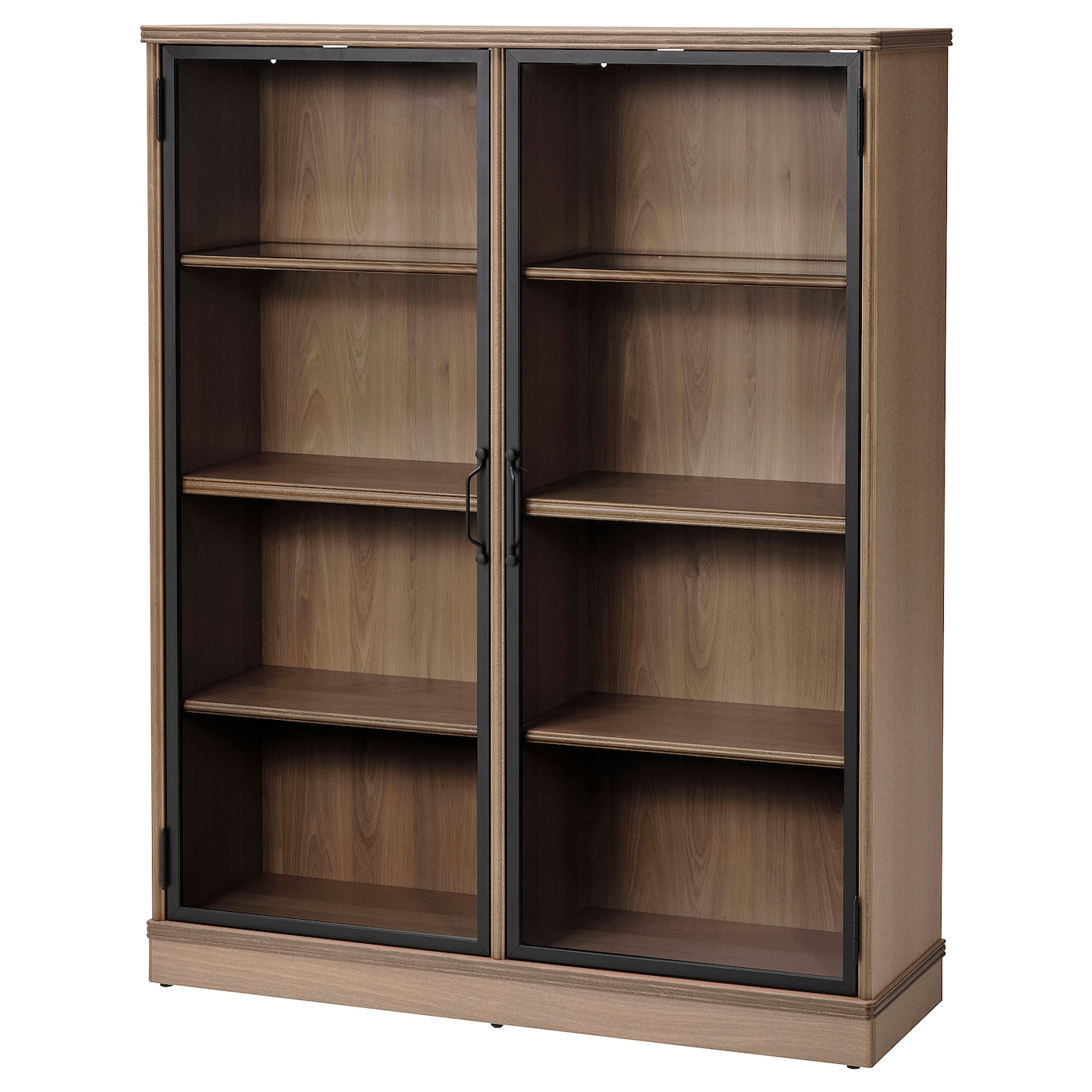 IKEA LANESUND witryna, szarobrązowy, 121x37x152 cm
