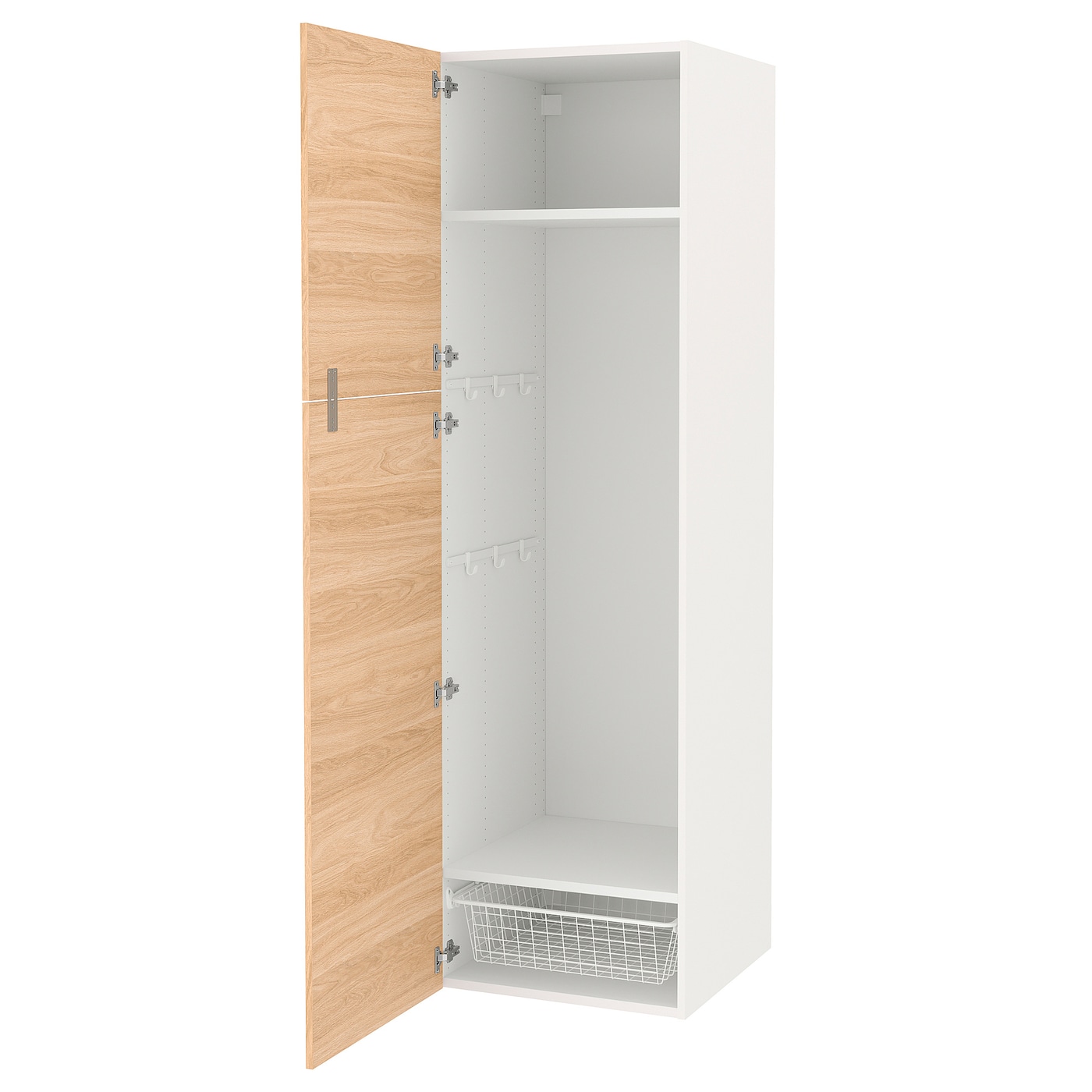 IKEA ENHET regał, biały/imit. dębu, 60x62x210 cm