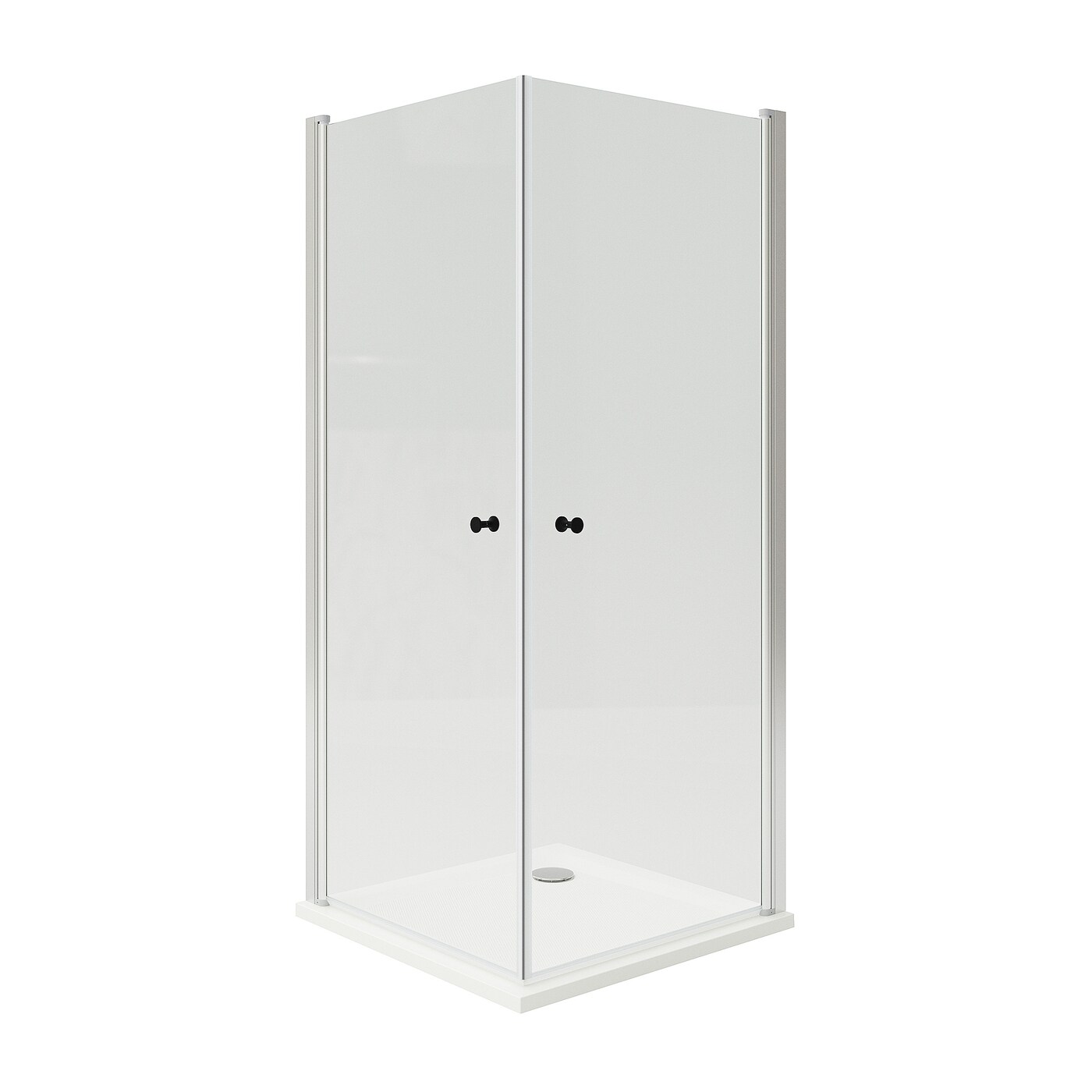 IKEA OPPEJEN / FOTINGEN kabina prysznicowa 2 drzwi/brodzik, 90x90x205 cm
