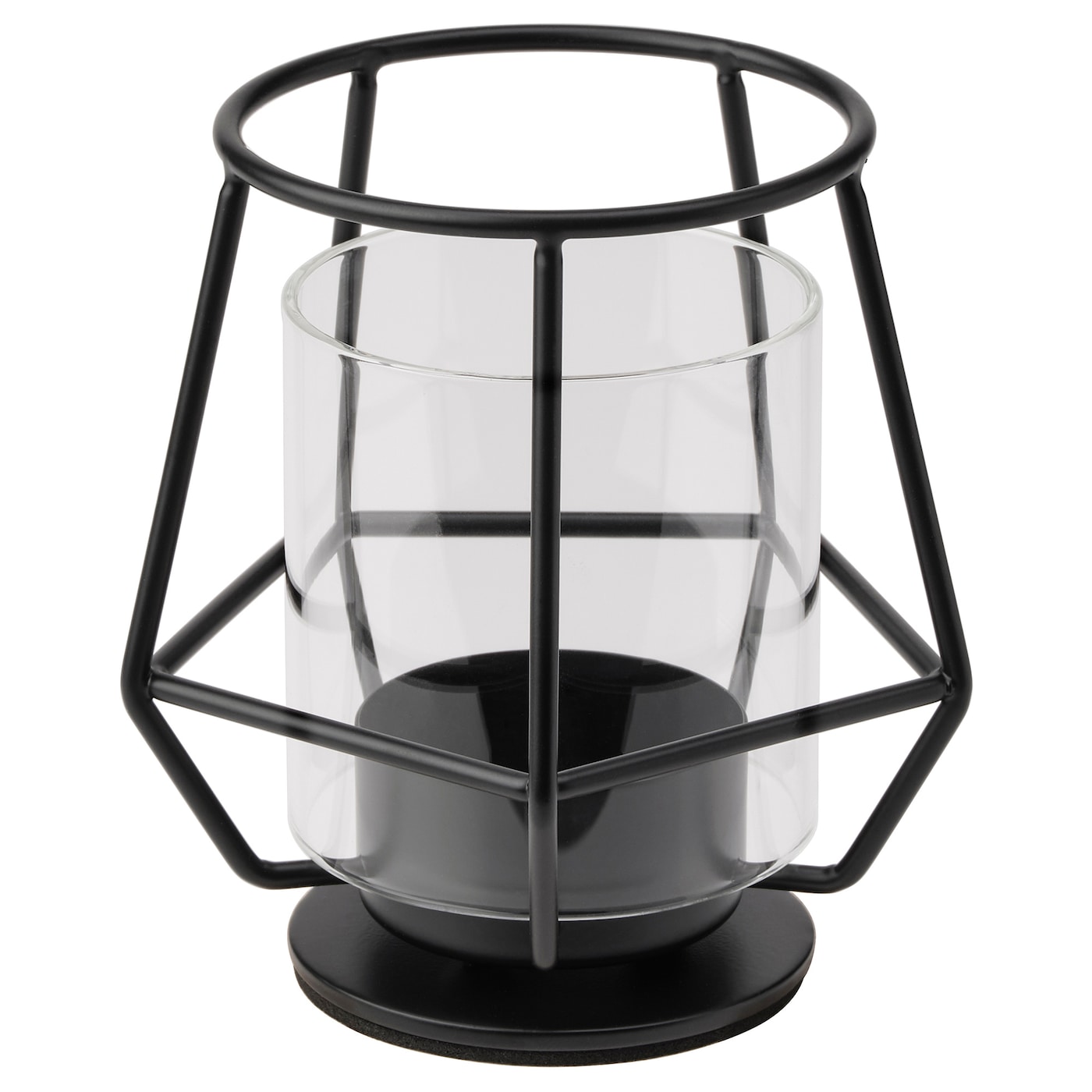 IKEA PÄRLBAND świecznik na tealighty, czarny, 10 cm