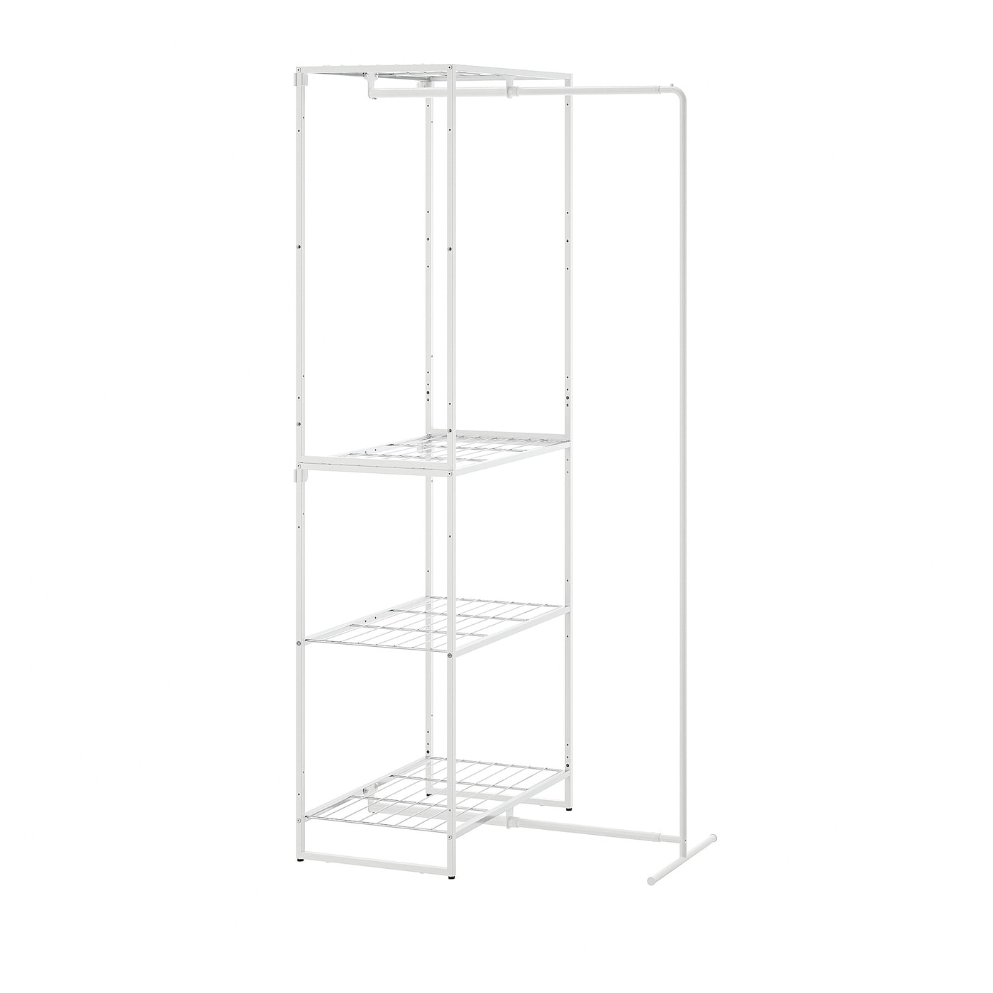 IKEA JOSTEIN regał z suszarką, do wewnątrz/na zewnątrz/drut biały, 61x53/117x180 cm