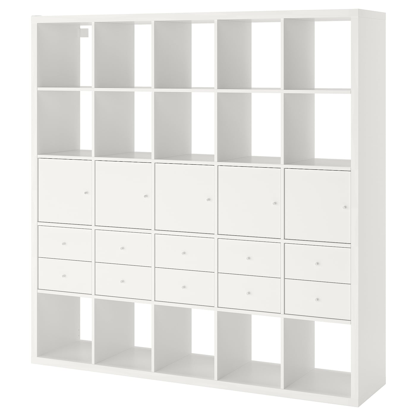 IKEA KALLAX regał z 10 wkładami, biały, 182x182 cm