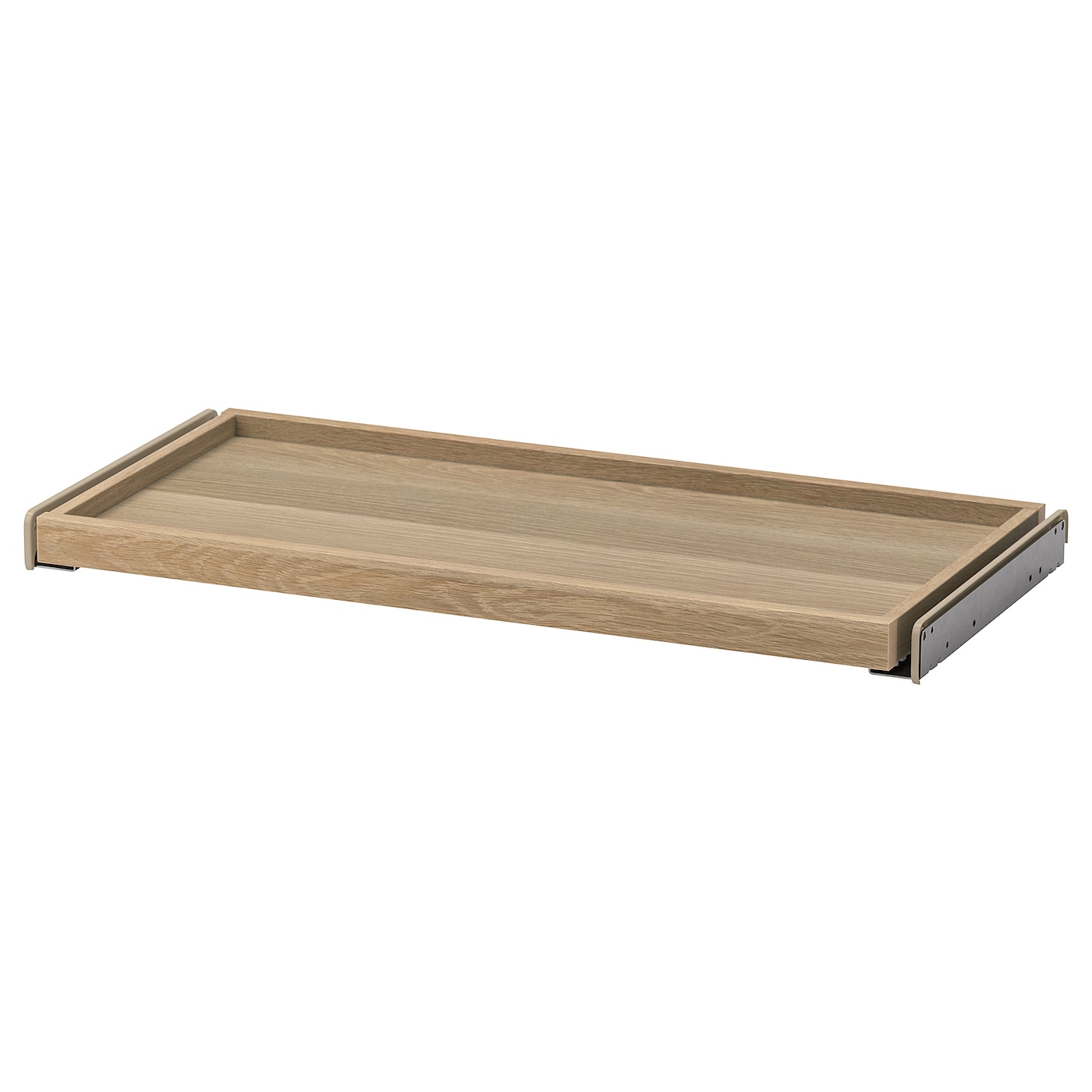 IKEA KOMPLEMENT wysuwana taca, imitacja dębu bejcowanego na biało, 75x35 cm