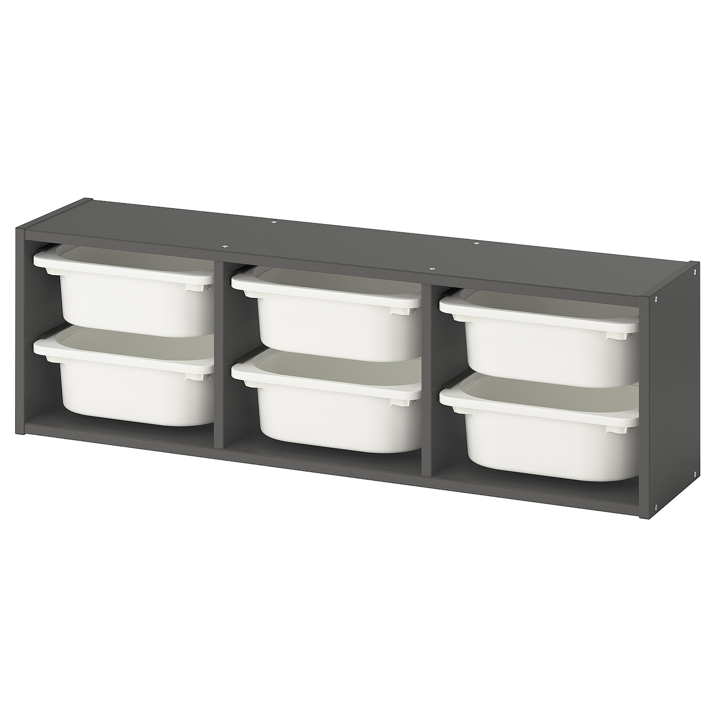 IKEA TROFAST szafka ścienna, szary/biały, 99x21x30 cm