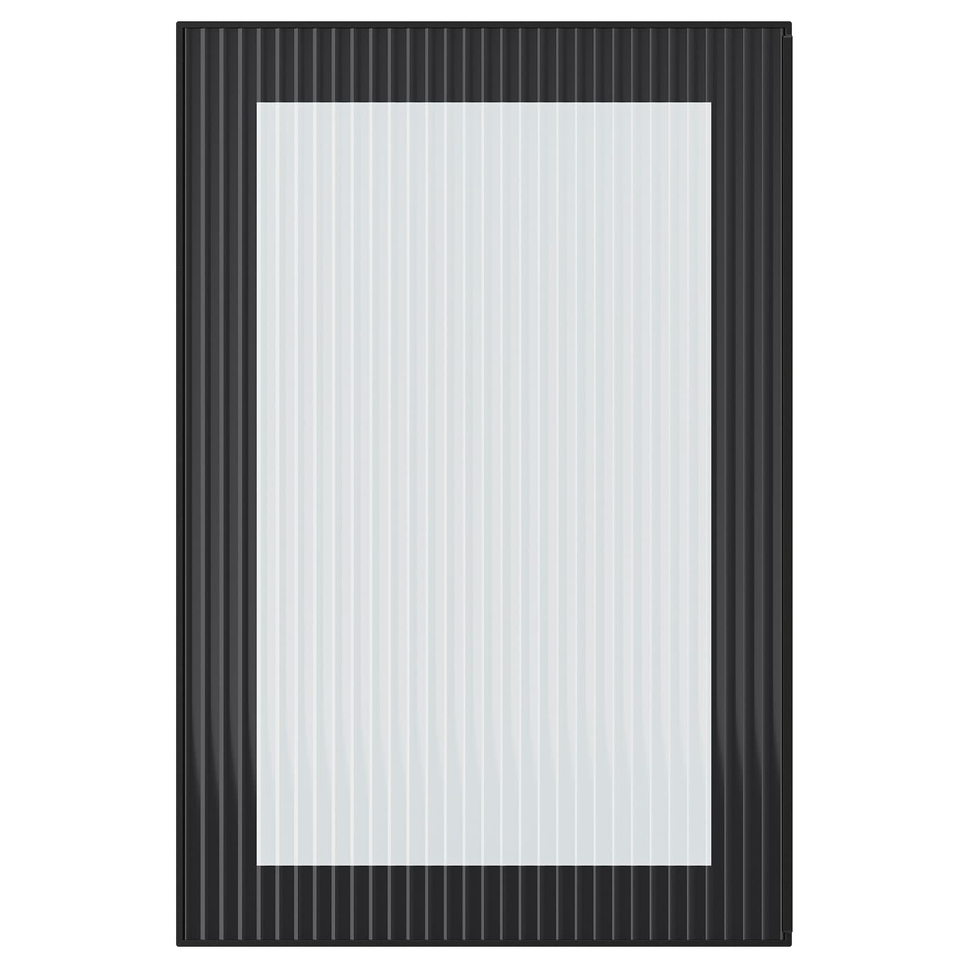 IKEA HEJSTA drzwi szklane, antracyt/szkło ryflowane, 40x60 cm
