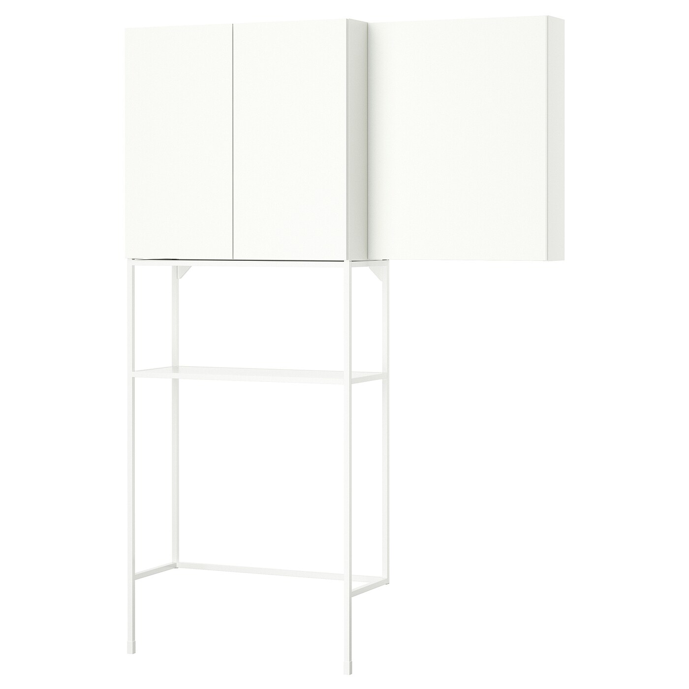 IKEA ENHET regał, biały, 140x32x204 cm