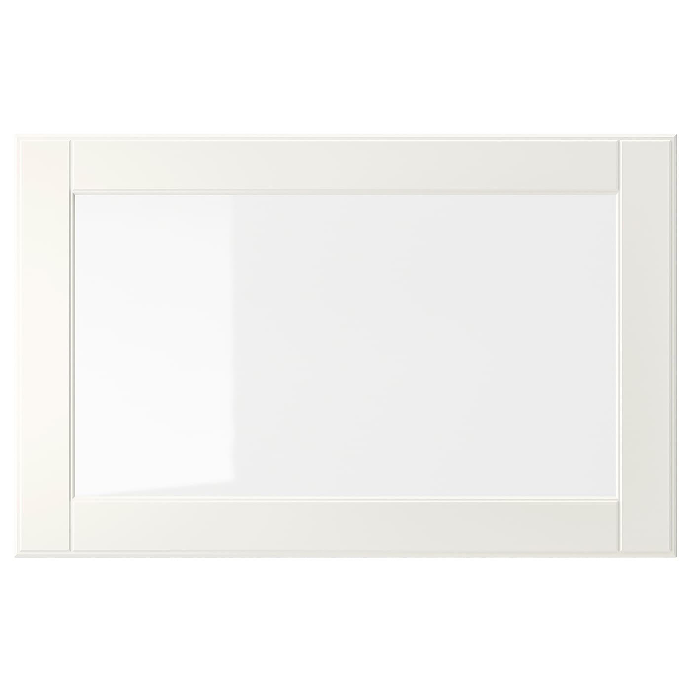 IKEA OSTVIK drzwi szklane, biały/szkło bezbarwne, 60x38 cm