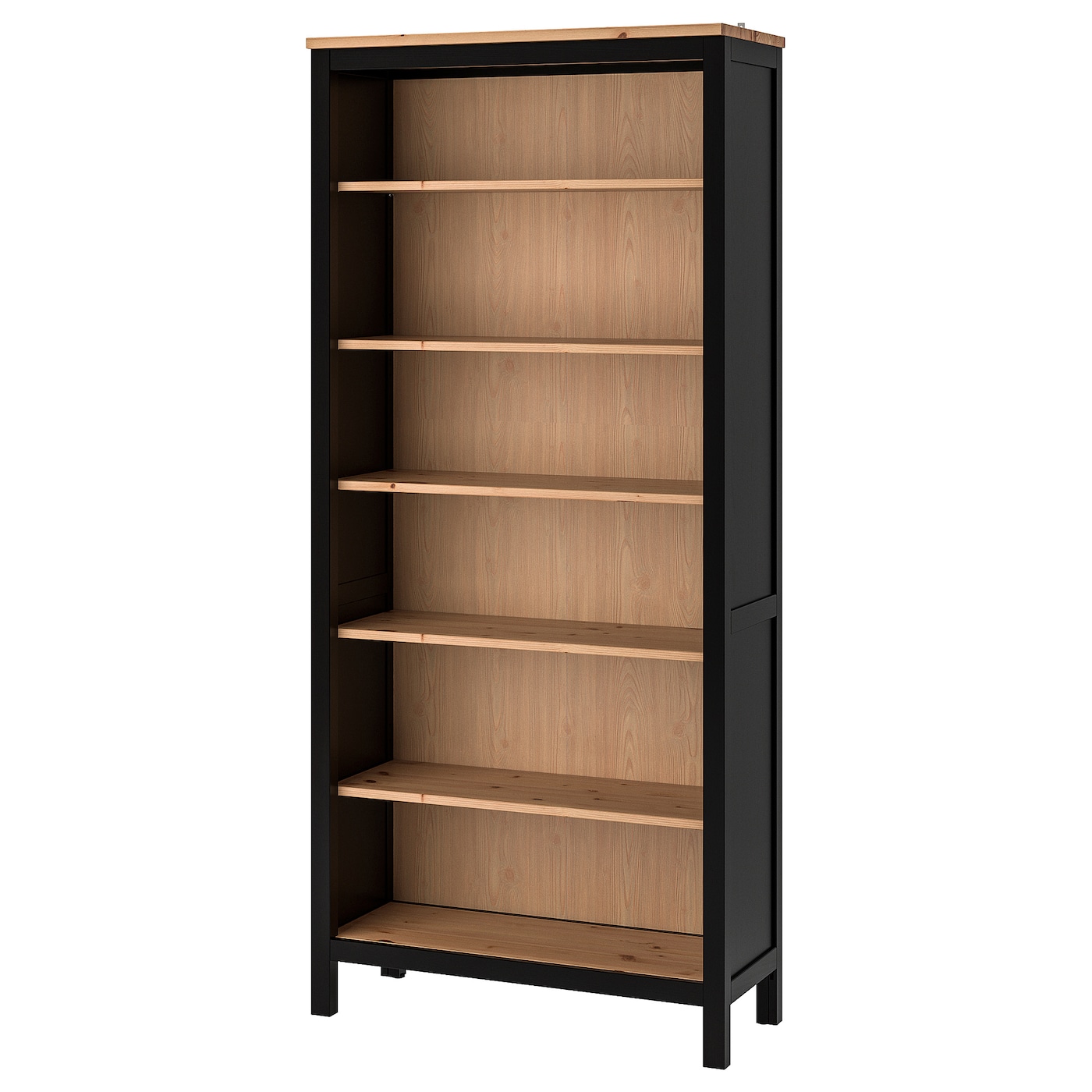 IKEA HEMNES regał, czarnybrąz/jasnobrązowy, 90x197 cm
