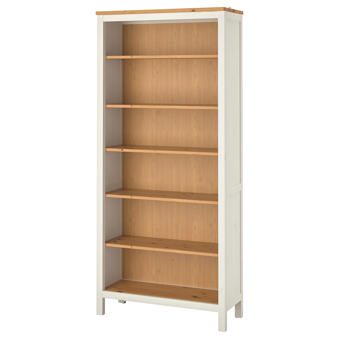IKEA HEMNES regał, biała bejca/jasnobrązowy, 90x197 cm