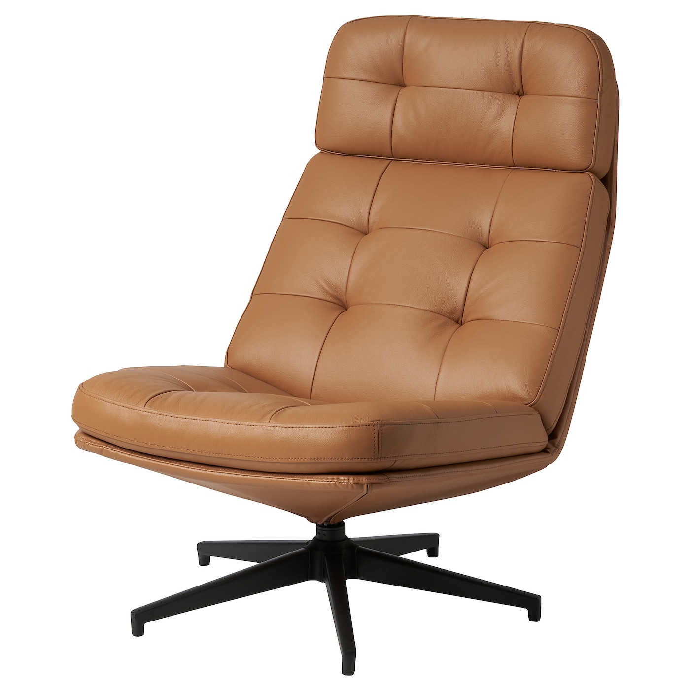 IKEA HAVBERG fotel obrotowy, Grann/Bomstad złoto-brązowy, Głębokość: 99 cm