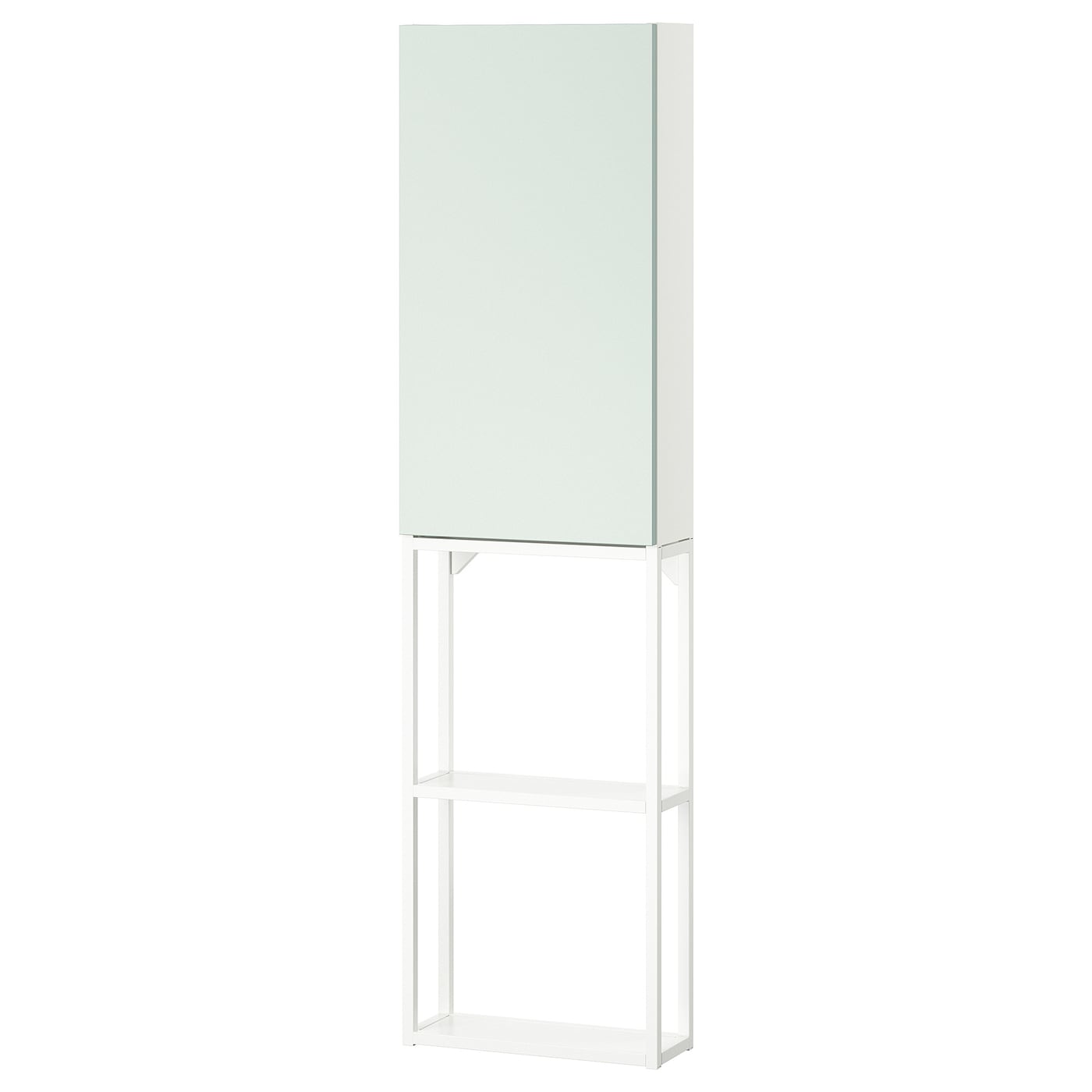 IKEA ENHET regał, biały/blady szarozielony, 40x17x150 cm