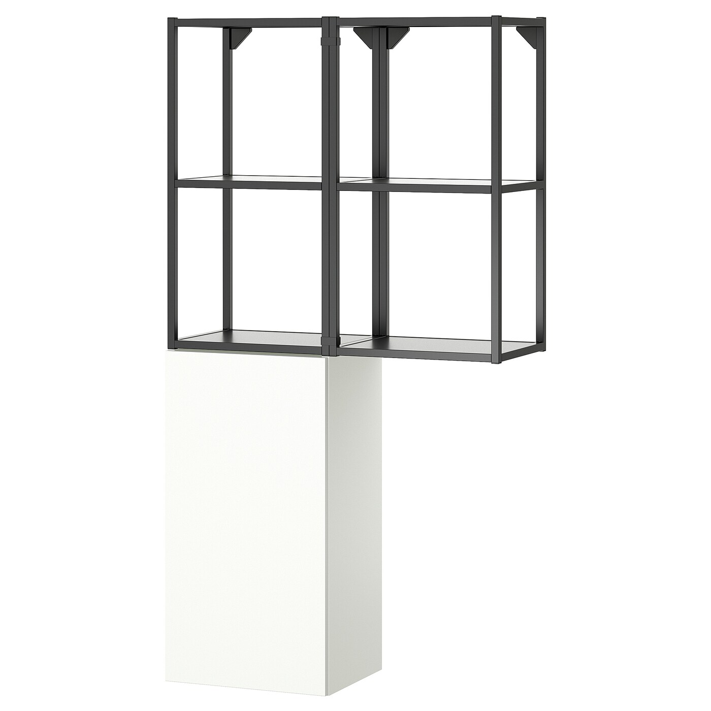 IKEA ENHET regał, antracyt/biały, 80x32x150 cm