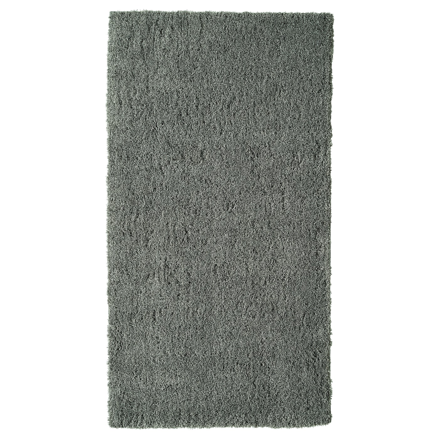 IKEA LINDKNUD dywan z długim włosiem, ciemnoszary, 80x150 cm