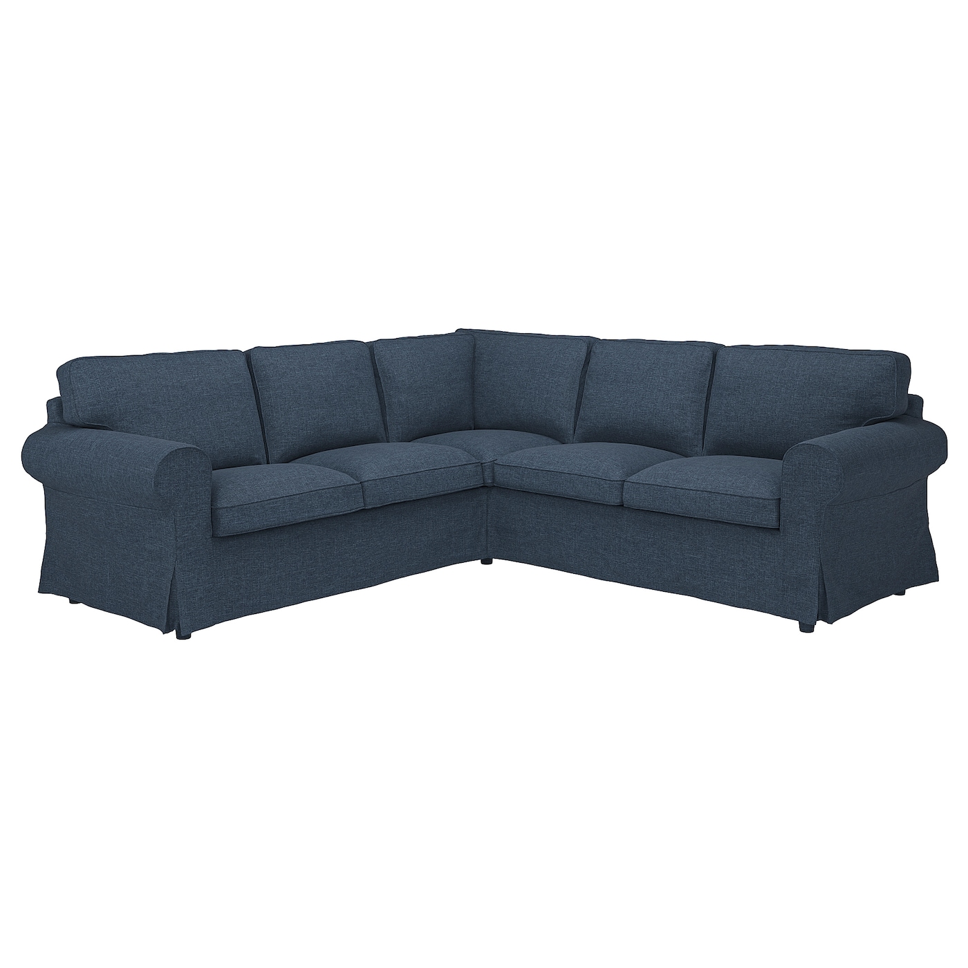 IKEA EKTORP sofa narożna 4-osobowa, Kilanda granatowy, Podłokietnik szerokość: 24 cm