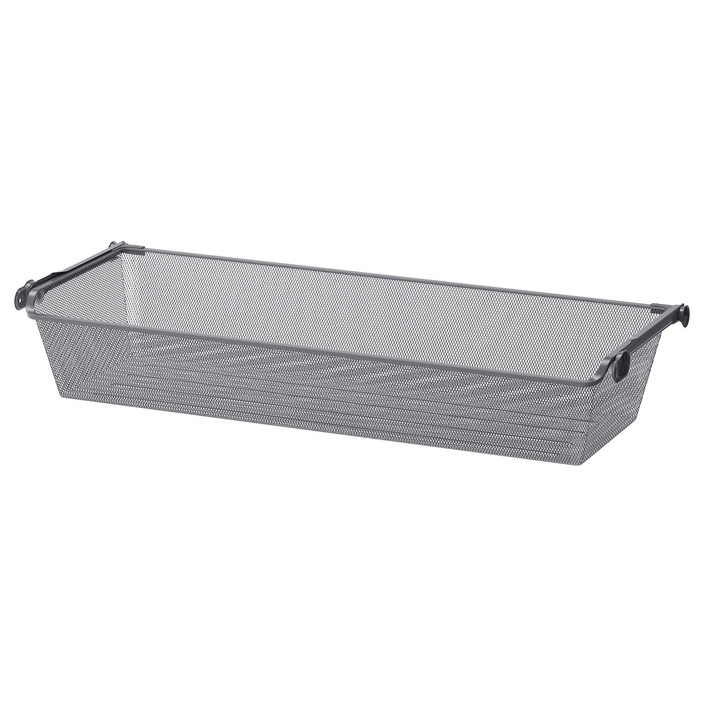 IKEA KOMPLEMENT kosz druciany z wysuwaną prowadnicą, ciemnoszary, 100x35 cm