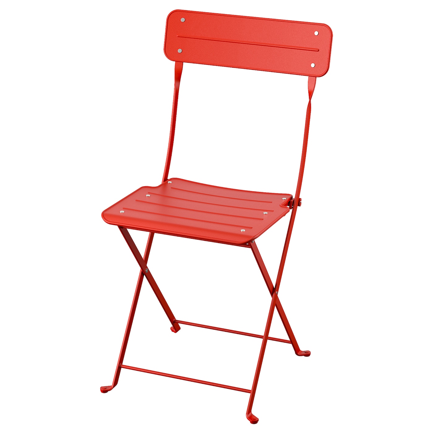 IKEA SUNDSÖ krzesło składane, jaskrawoczerwony zewnętrzne, Głębokość: 46 cm