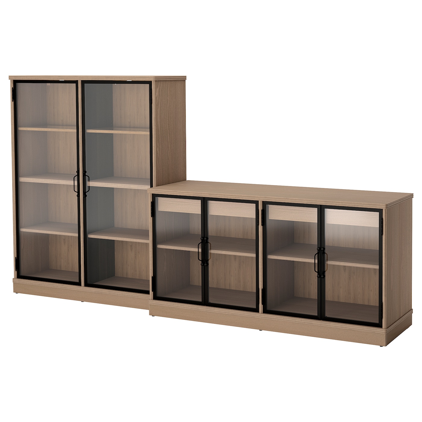 IKEA LANESUND regał, szarobrązowy, 282x47x152 cm
