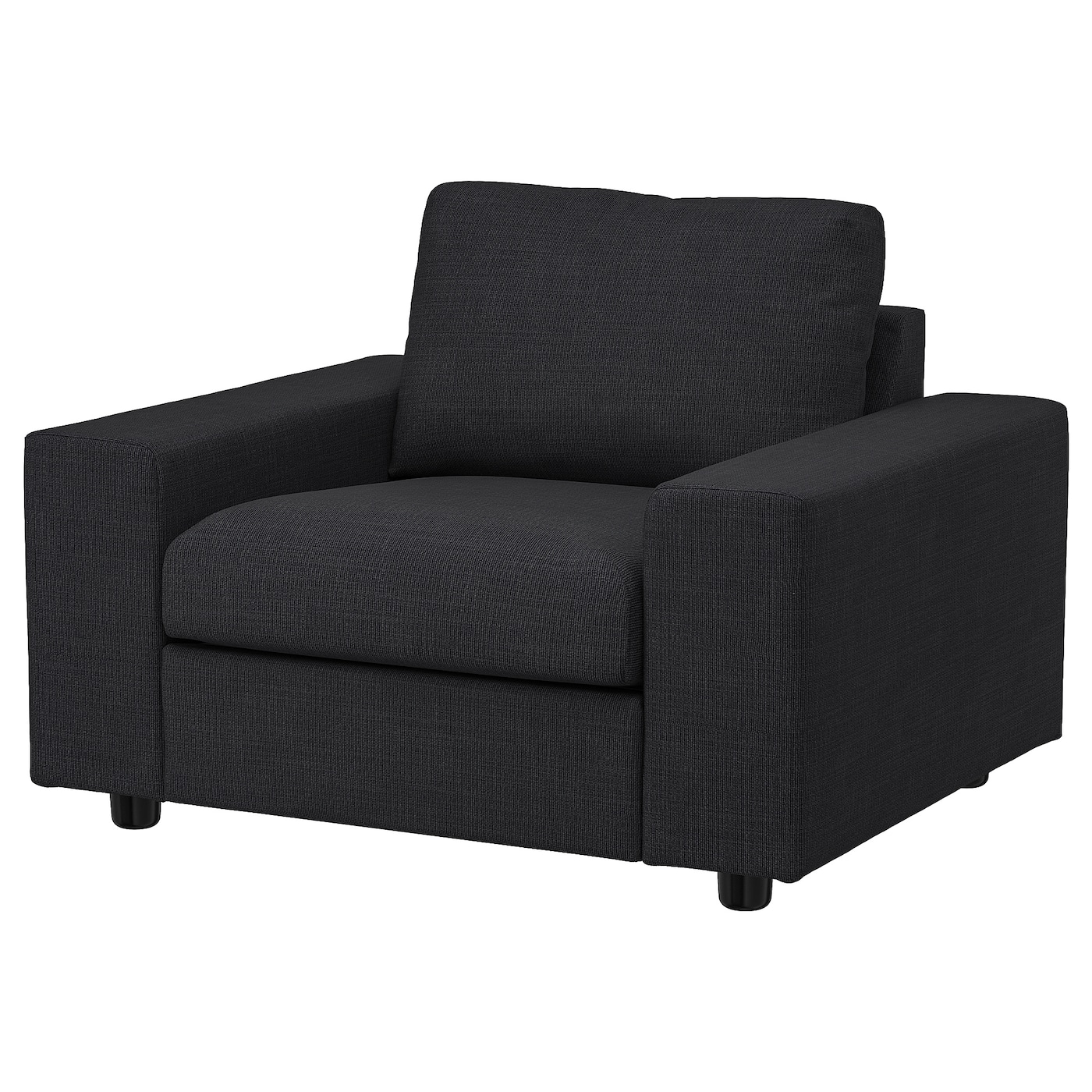 IKEA VIMLE fotel, z szerokimi podłokietnikami/Hillared antracyt, Szerokość: 115 cm