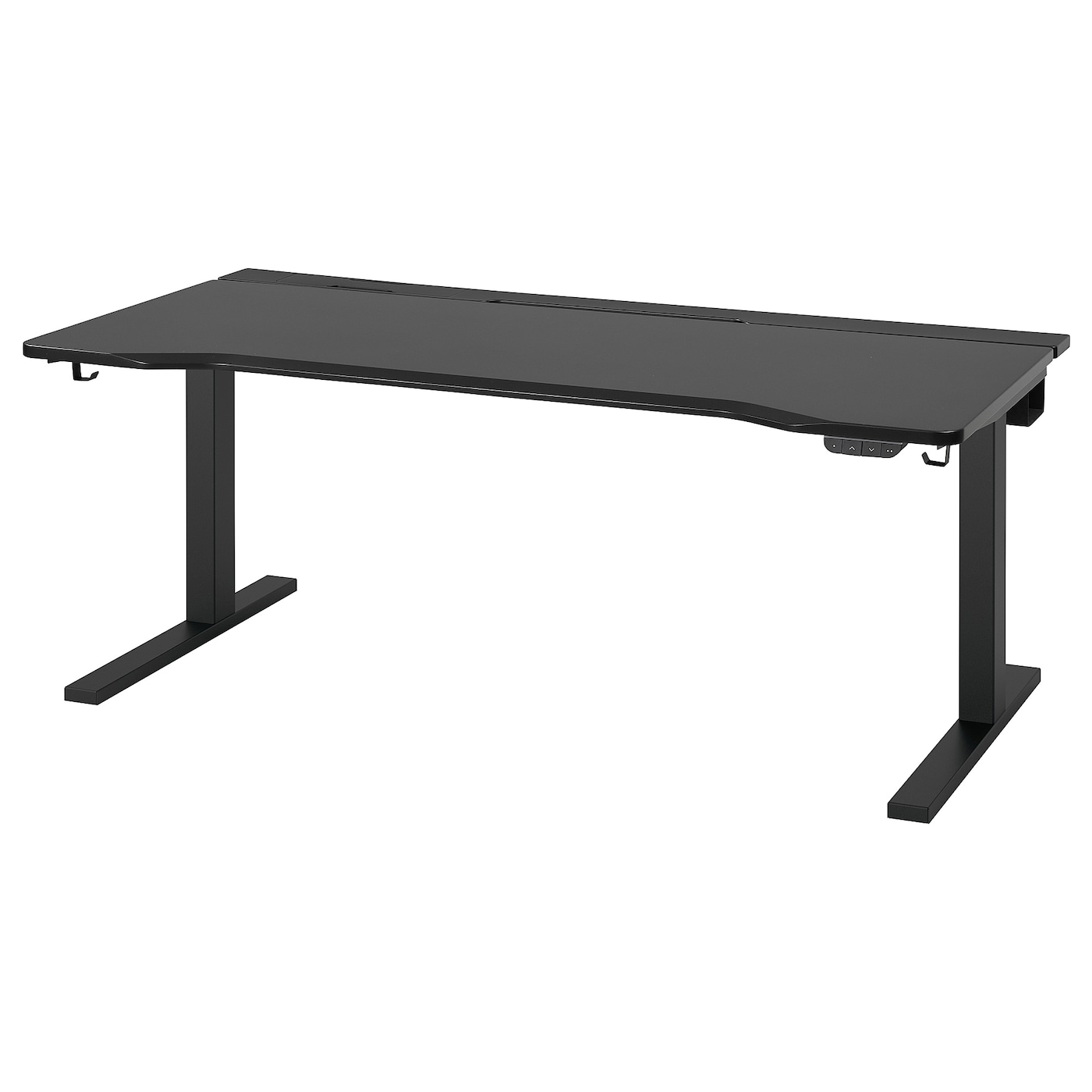 IKEA UTMANING biurko gamingowe typu siedź/stój, elektryczny/czarny, 160x80 cm