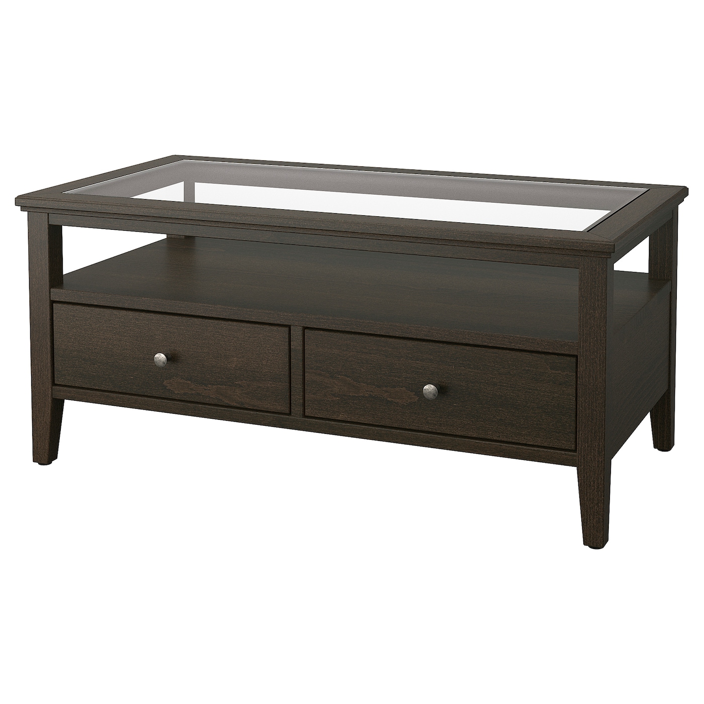 IKEA IDANÄS stolik kawowy, ciemnobrązowy bejcowane, 107x55 cm