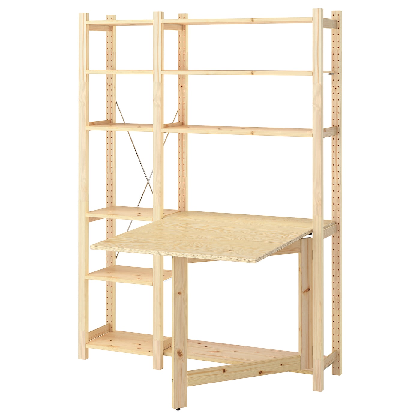 IKEA IVAR 2 sek/szafka ze składanym stołem, 134x95x179 cm