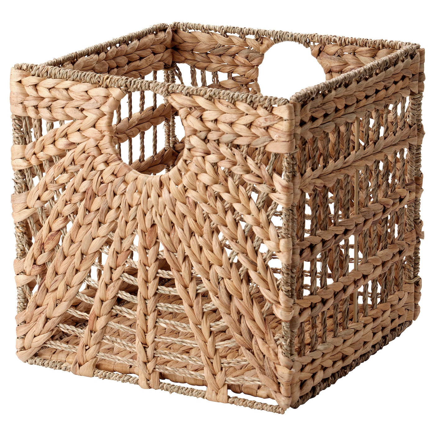 IKEA LUSTIGKURRE kosz, naturalny Hiacynt Wodny/trawa morska, 32x33x32 cm