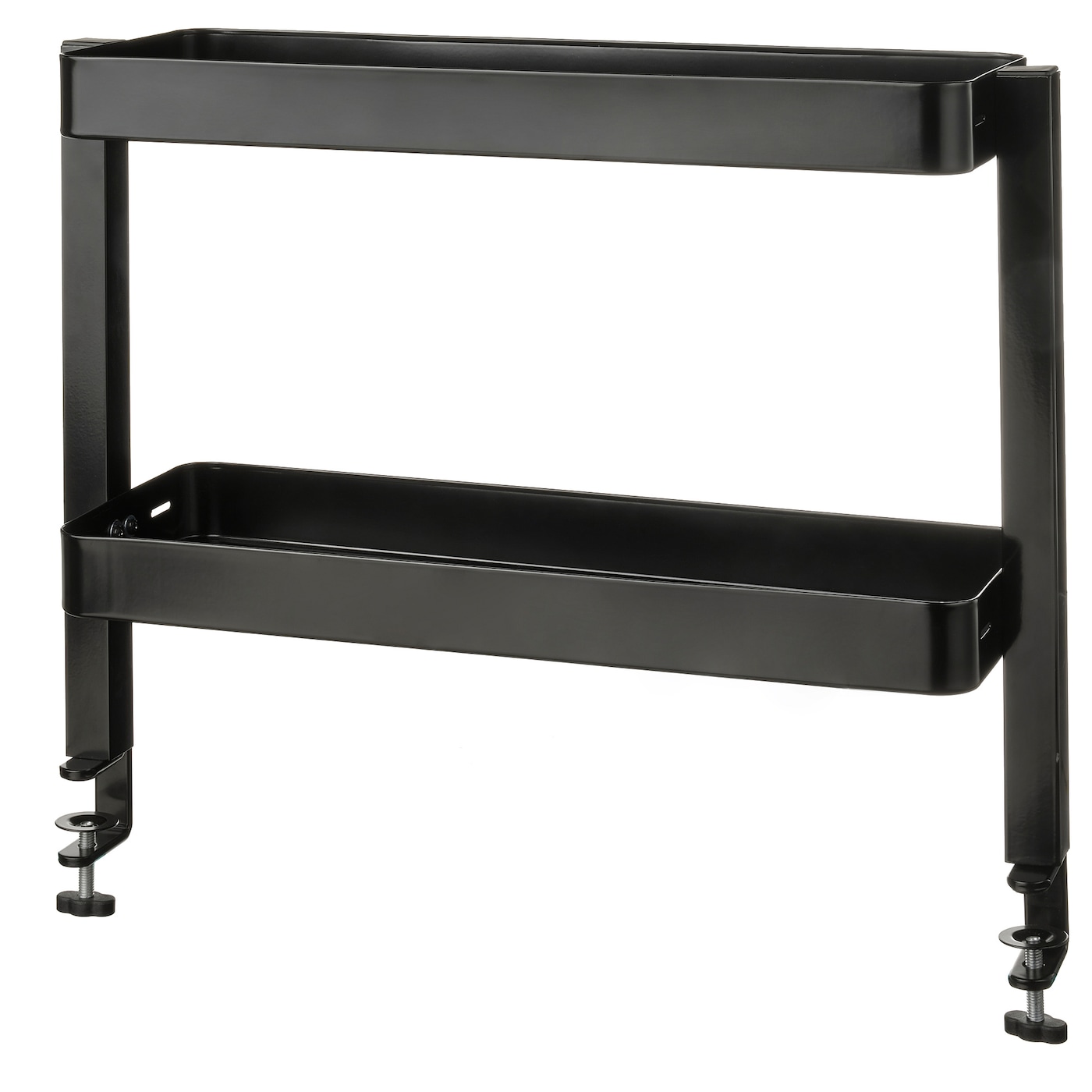 IKEA VATTENKAR półka na biurko, czarny, 49x15 cm