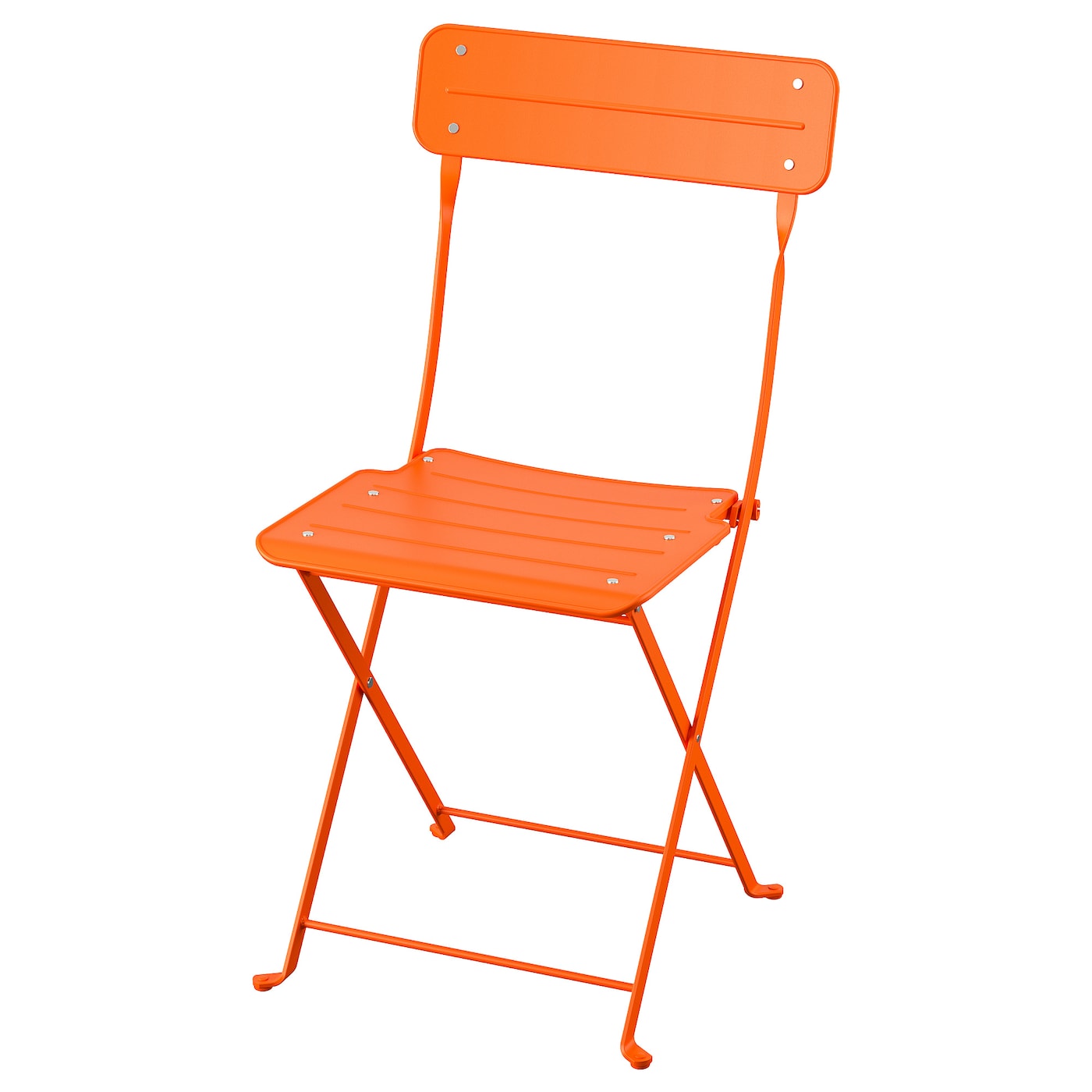 IKEA SUNDSÖ krzesło składane, jaskrawopomarańczowy zewnętrzne, Głębokość: 46 cm