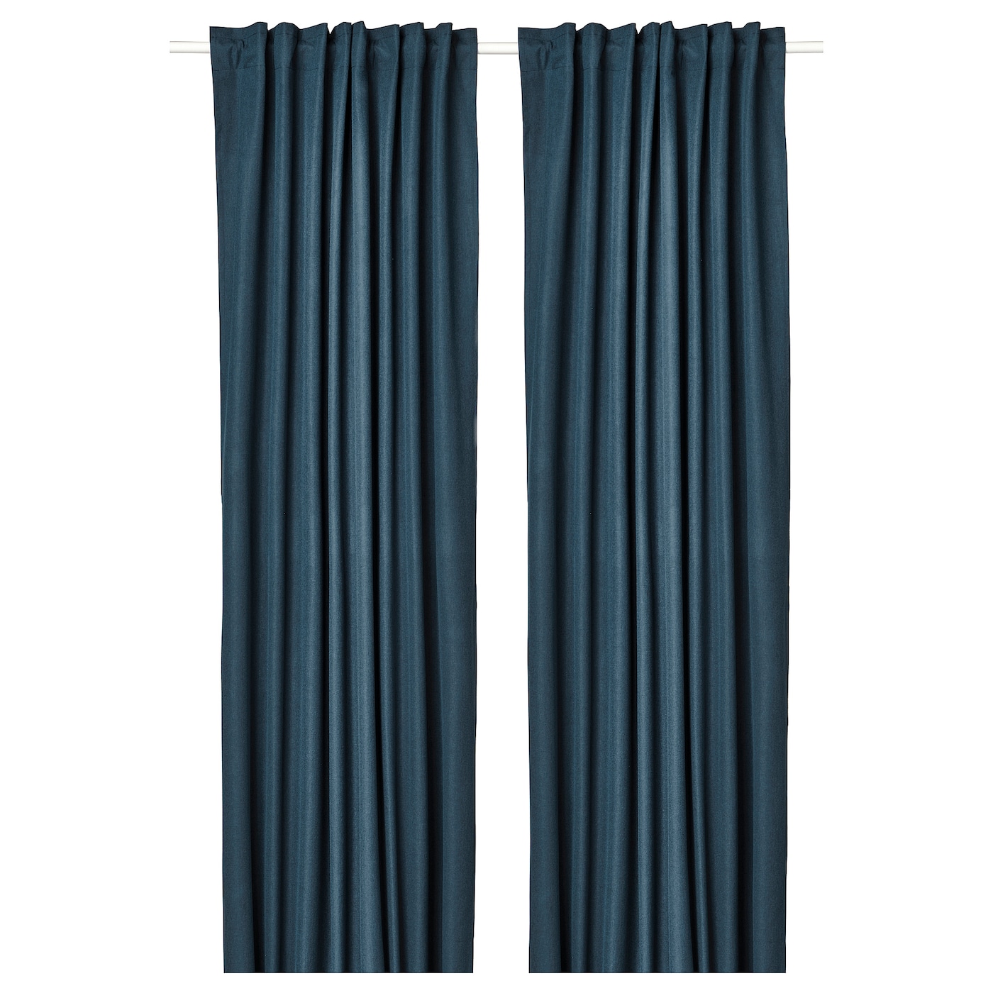 IKEA ROSENMANDEL zasłony zacieniające, 1 para, granatowy/na taśmie, 135x300 cm