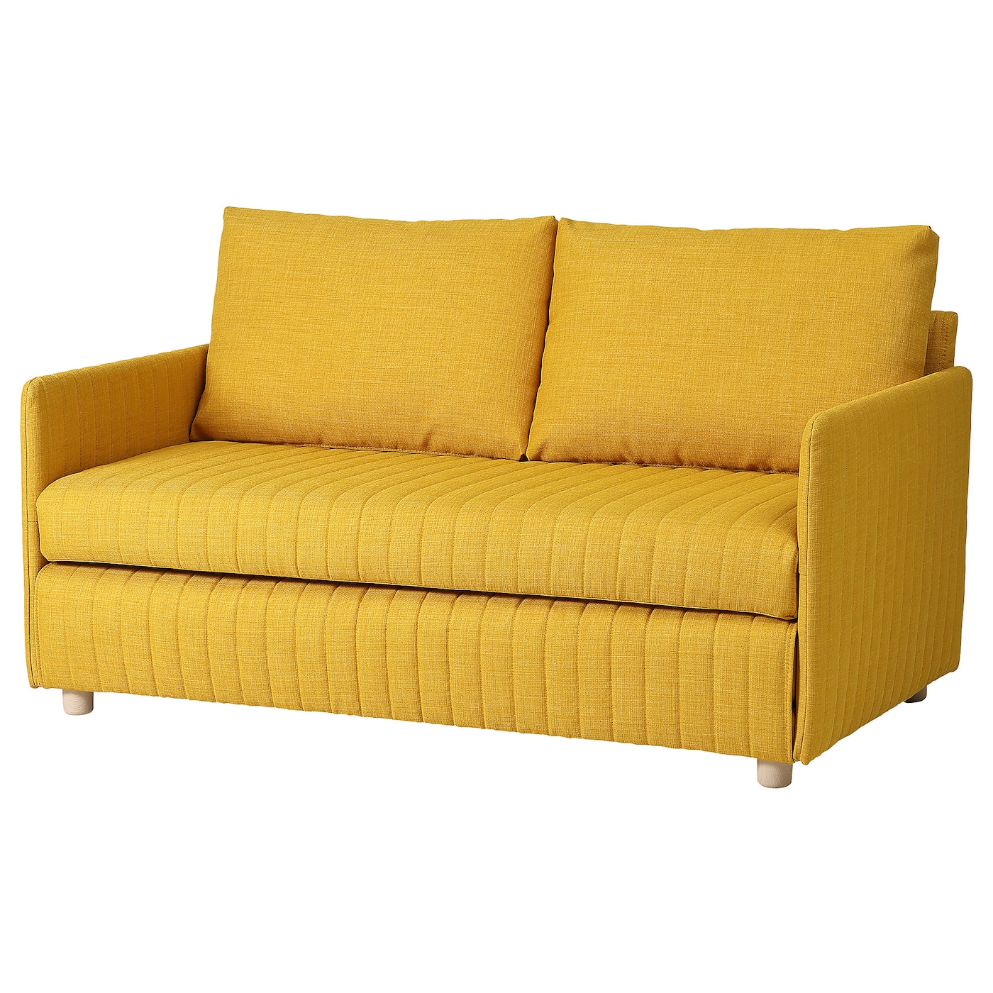 IKEA FRIDHULT sofa rozkładana, Skiftebo żółty, Długość łóżka: 202 cm