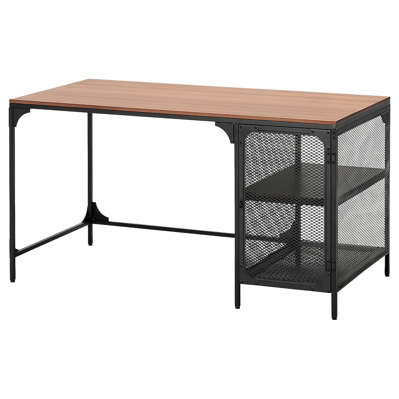IKEA FJÄLLBO biurko, czarny, 140x70 cm